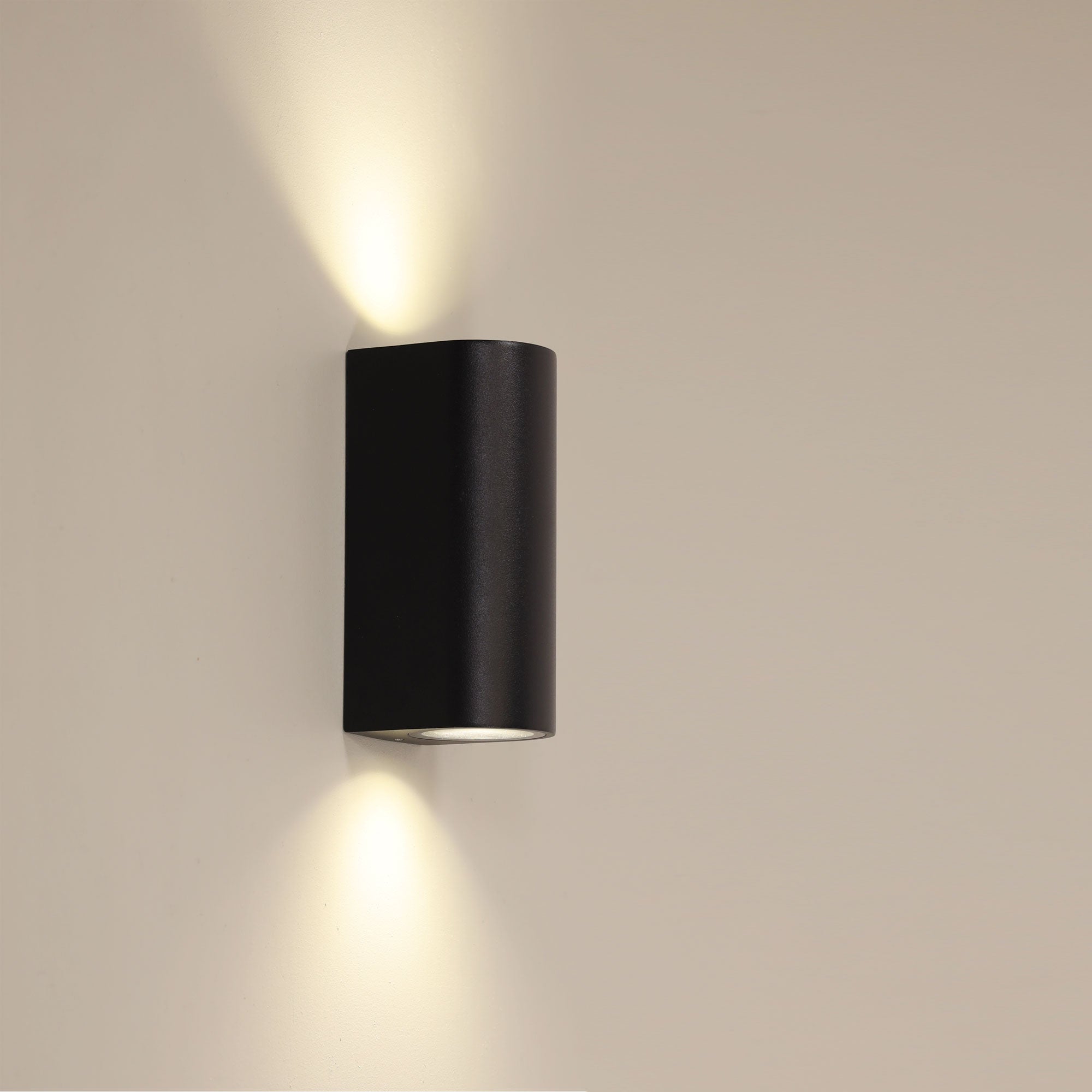 Hera Black GU10 IP54 Up/Down Wall Light