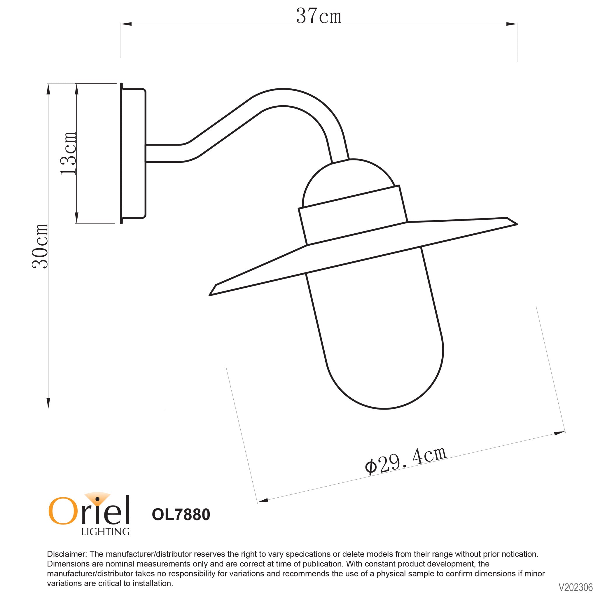 Alley Brushed Copper E27 IP44 Retro Angled Wall Light