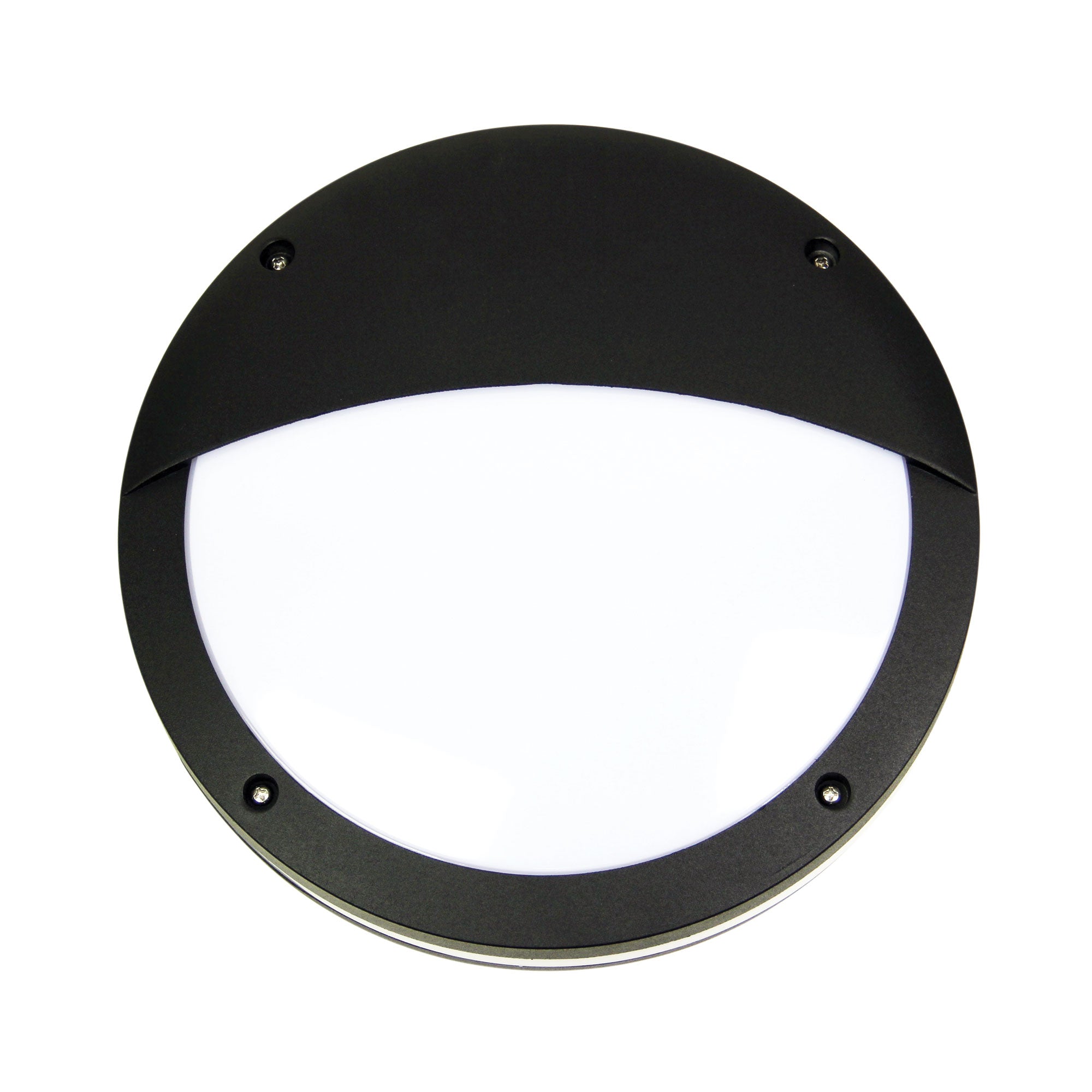 Tonato Eyelid E27 IP54 Outdoor Bulkhead In Black
