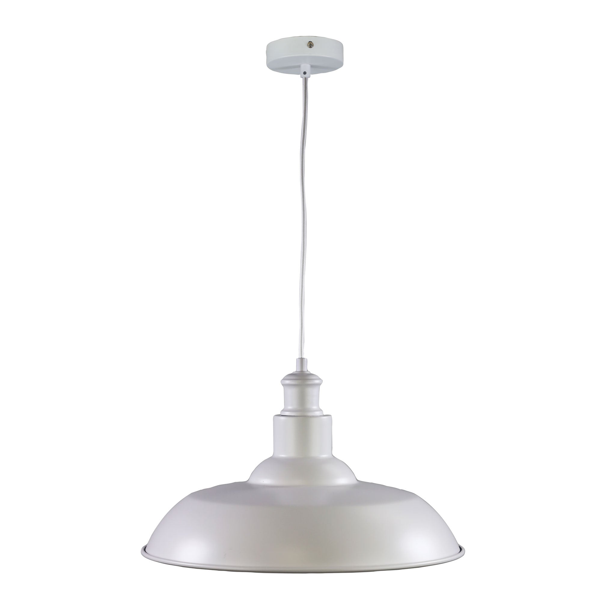 Slater White Industrial Pendant Light