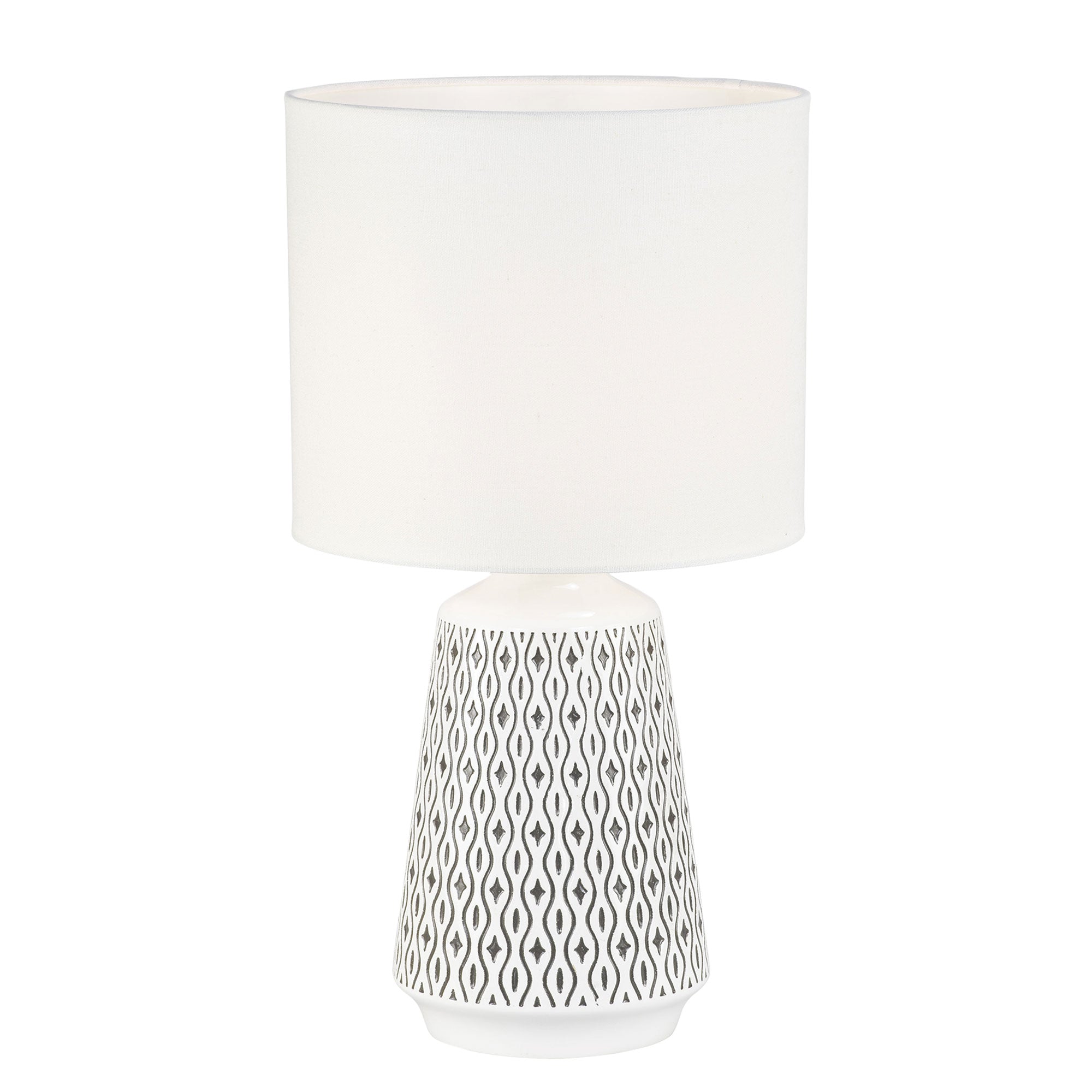 Moana Ceramic Table Lamp With Shade White