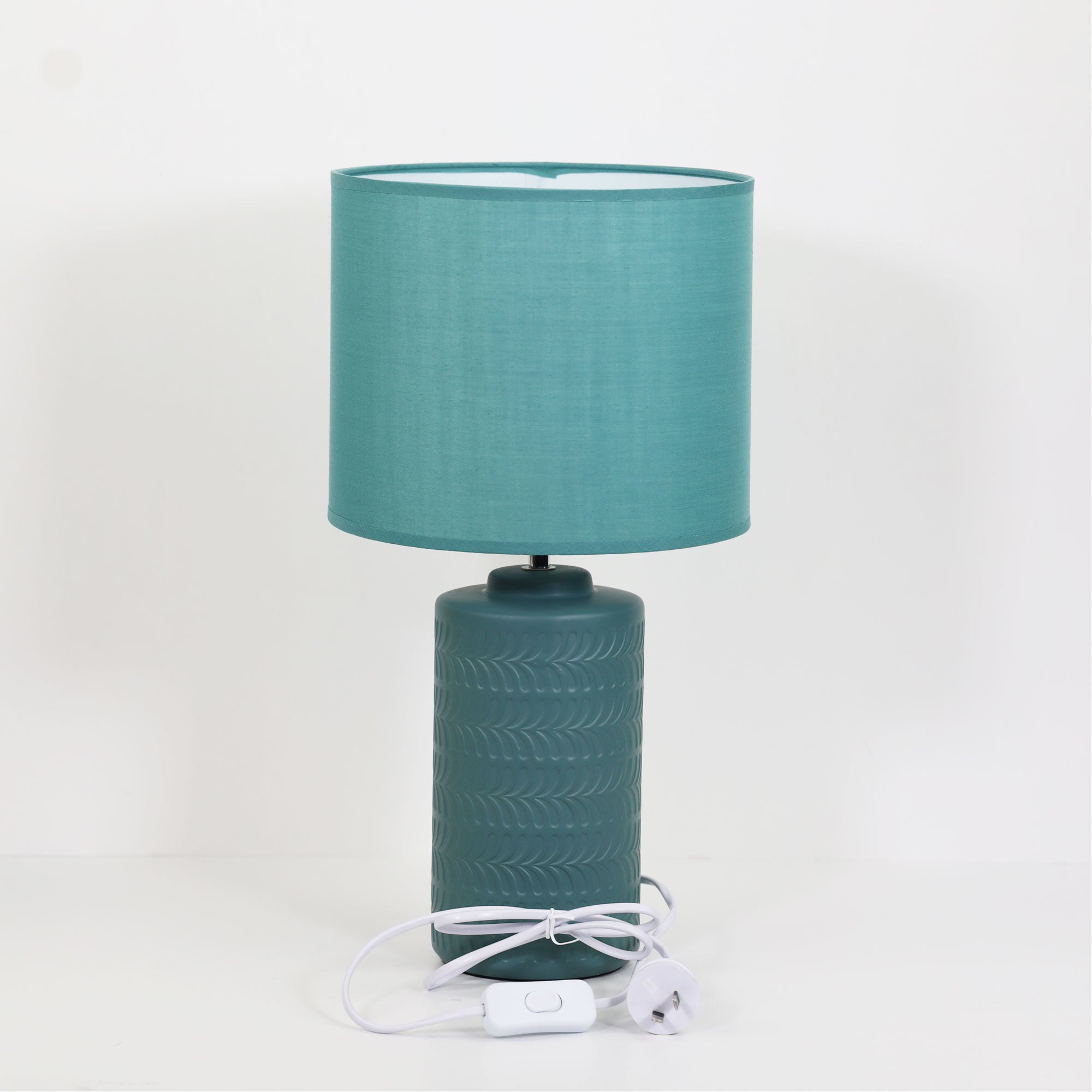 Jenny Teal Green Ceramic & Fabric Table Lamp