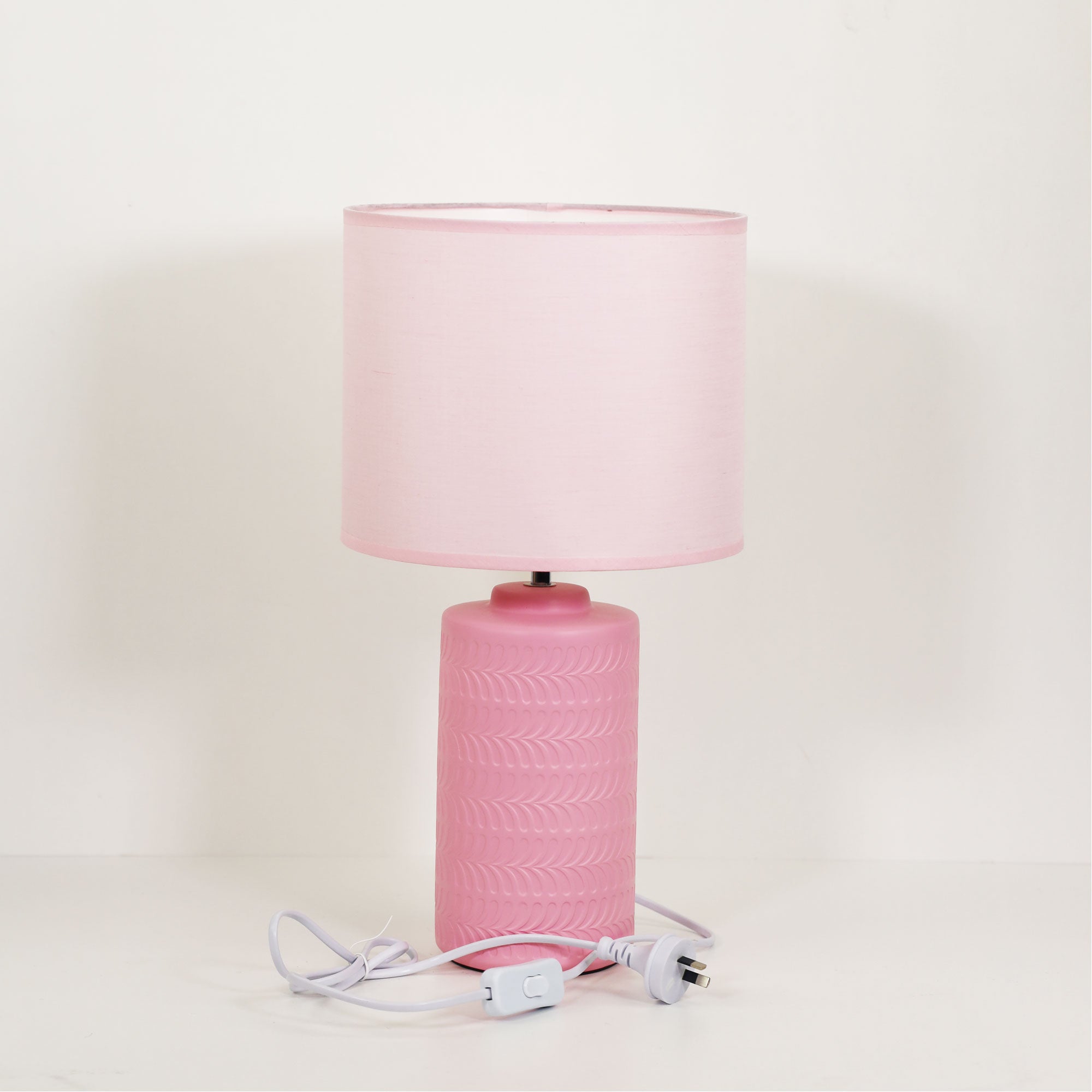 Jenny Pink Ceramic & Fabric Table Lamp
