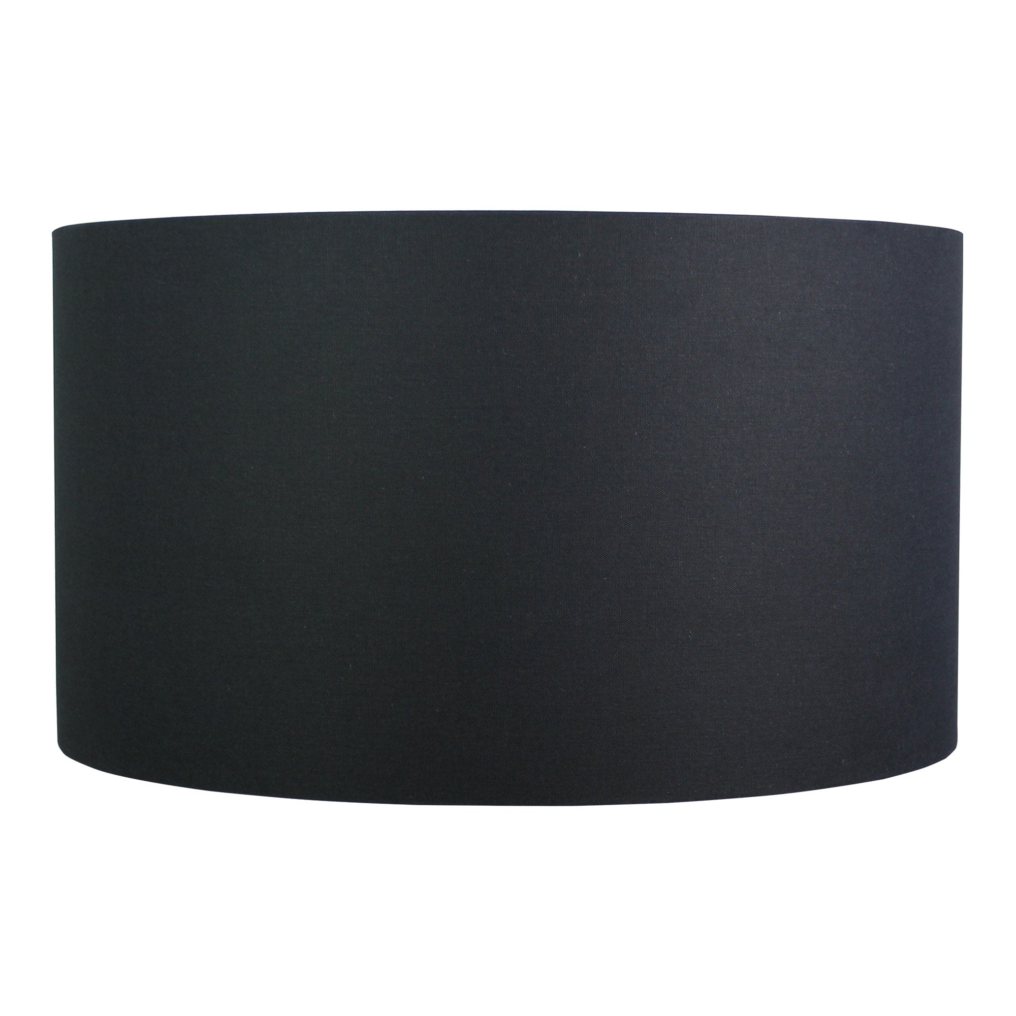 50cm Drum Satin Black Shade Large Faux Satin Drum Shade
