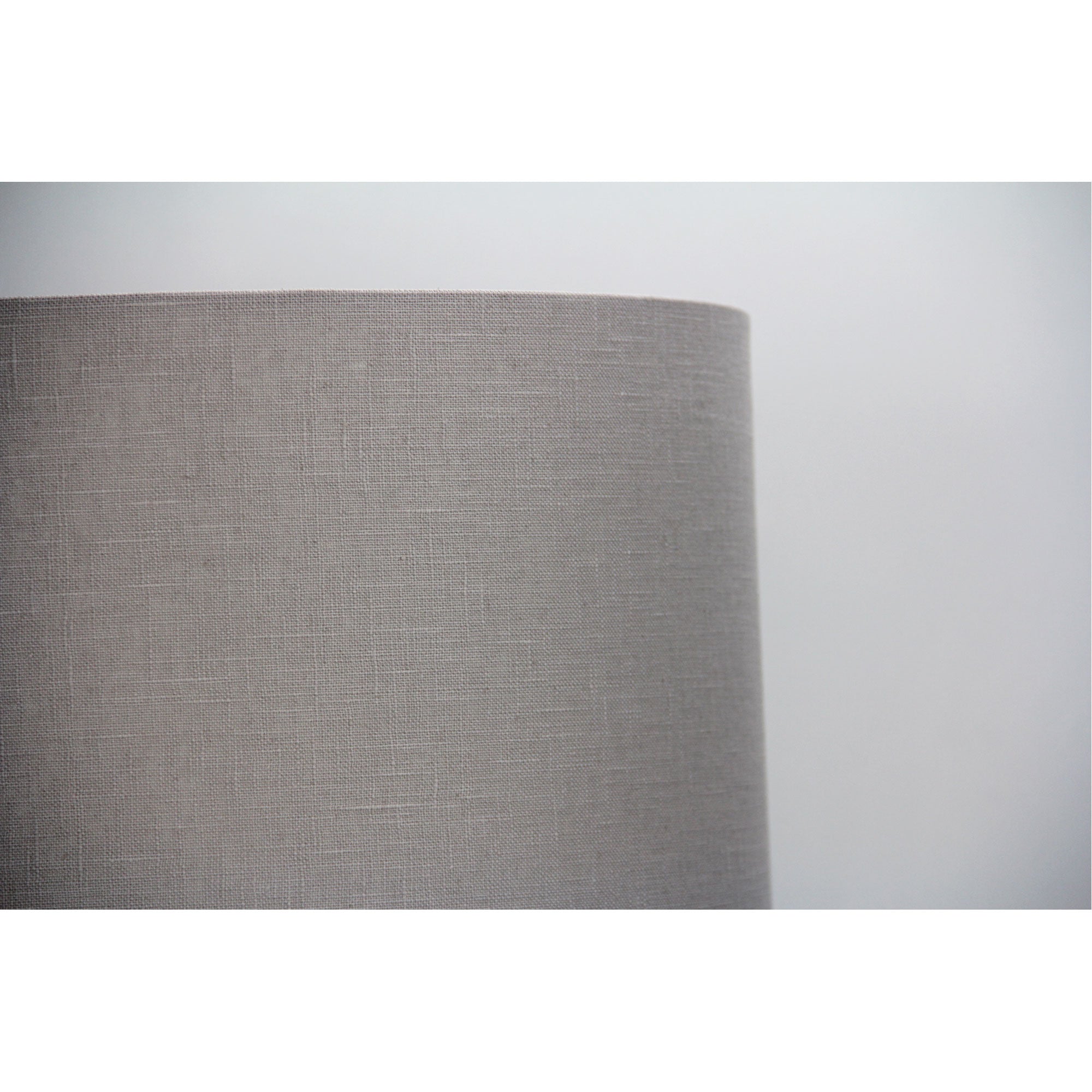 Lamp Shade Neutral Putty Grey Burlap 30cm Drum