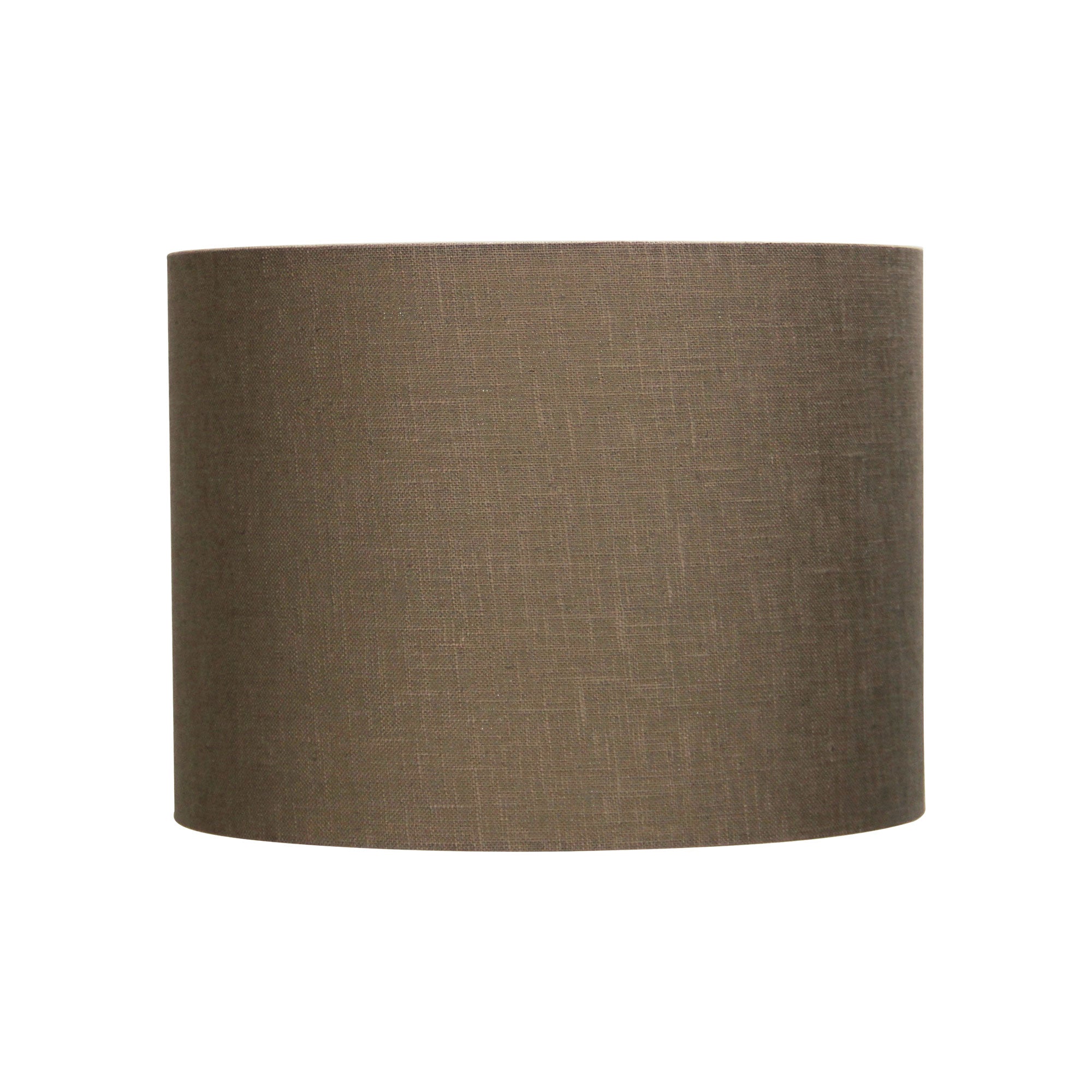 30cm Drum Coffee Burlap Shade Coffee-Neutral Textured Drum Shade