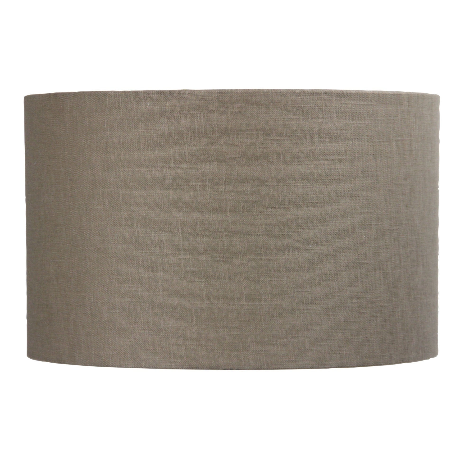 40cm Drum Coffee Burlap Shade Coffee-Neutral Textured Drum Shade