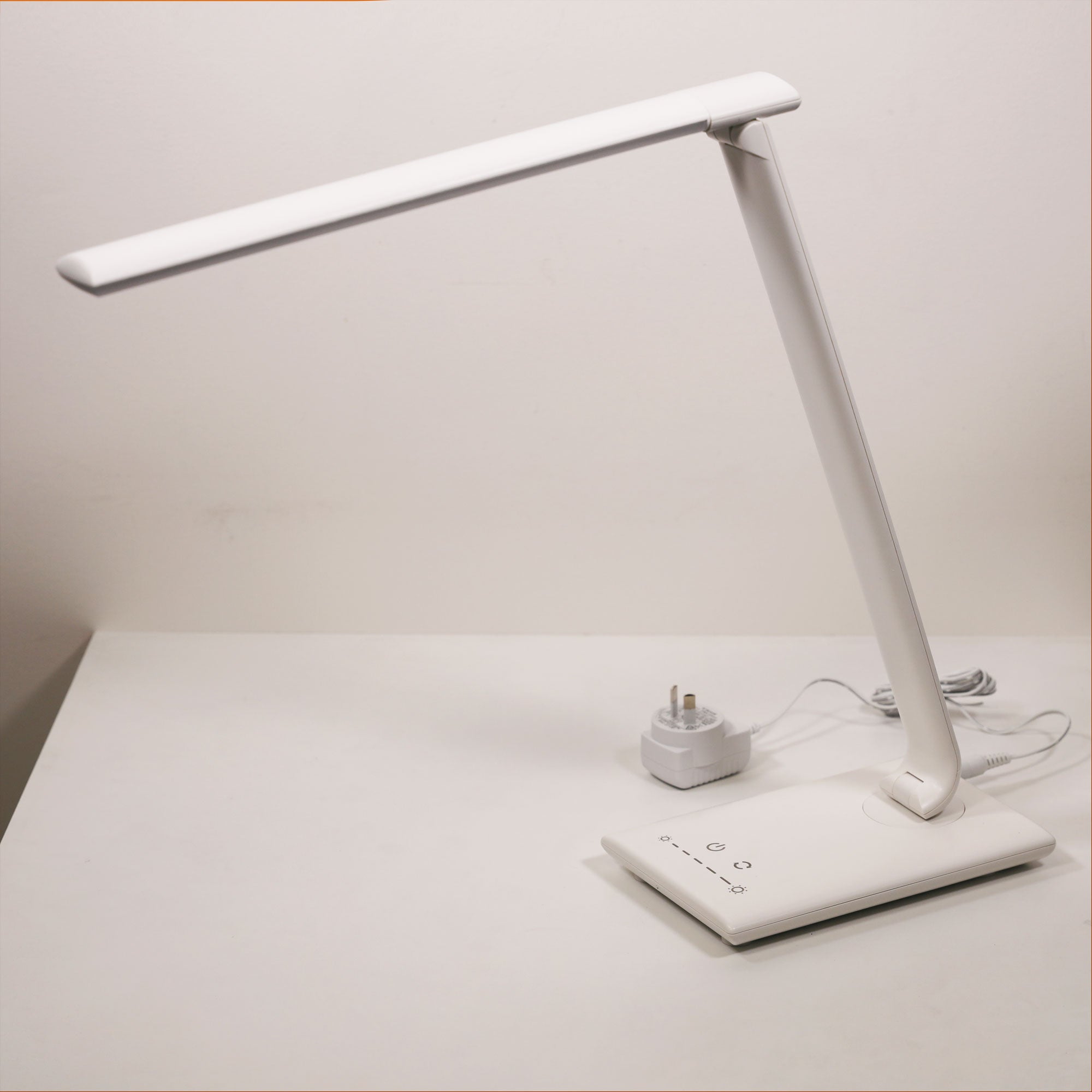 Luke White 9W CCT Touch Dimming LED Desk Lamp With USB Port