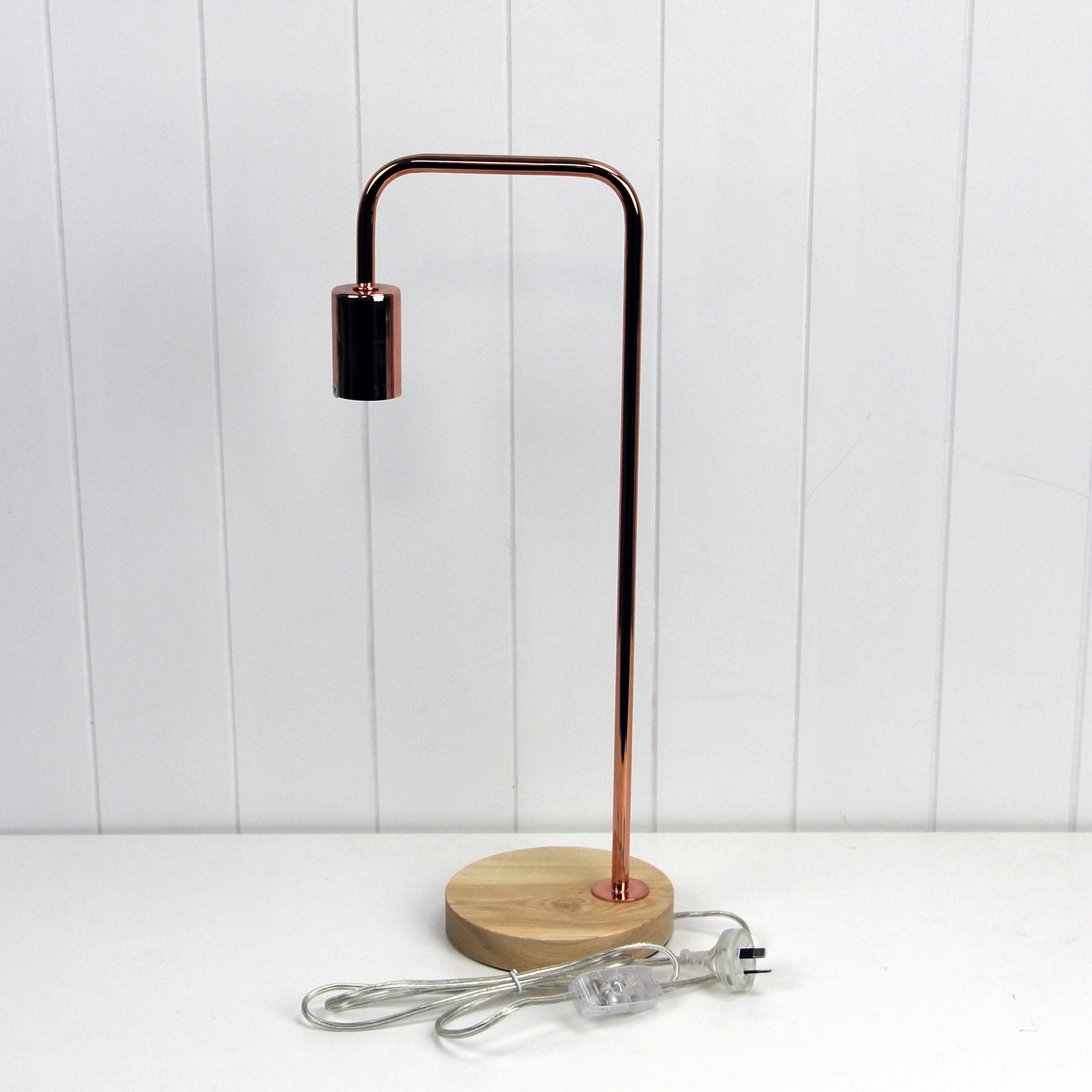 Lane Copper & Timber Scandi Table Lamp