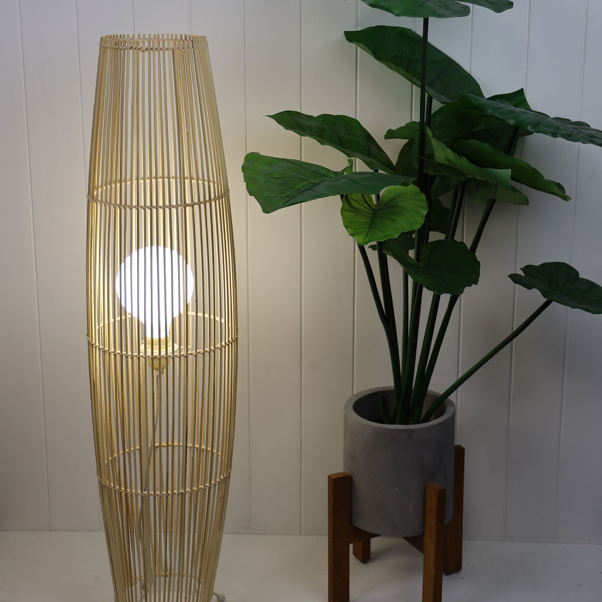 Matram Rattan Cane Floor Lamp