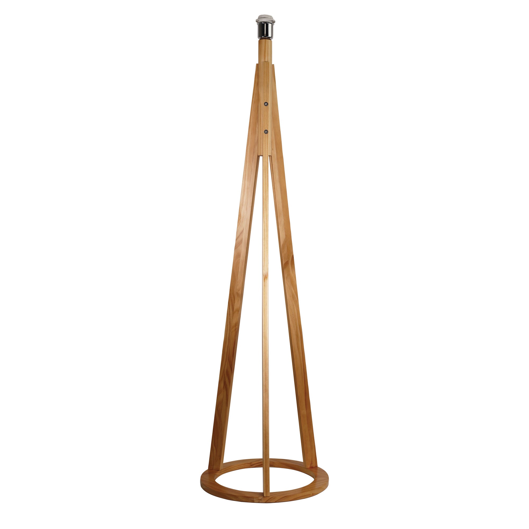 Stabb Floor Lamp Natural Timber Base Only E27