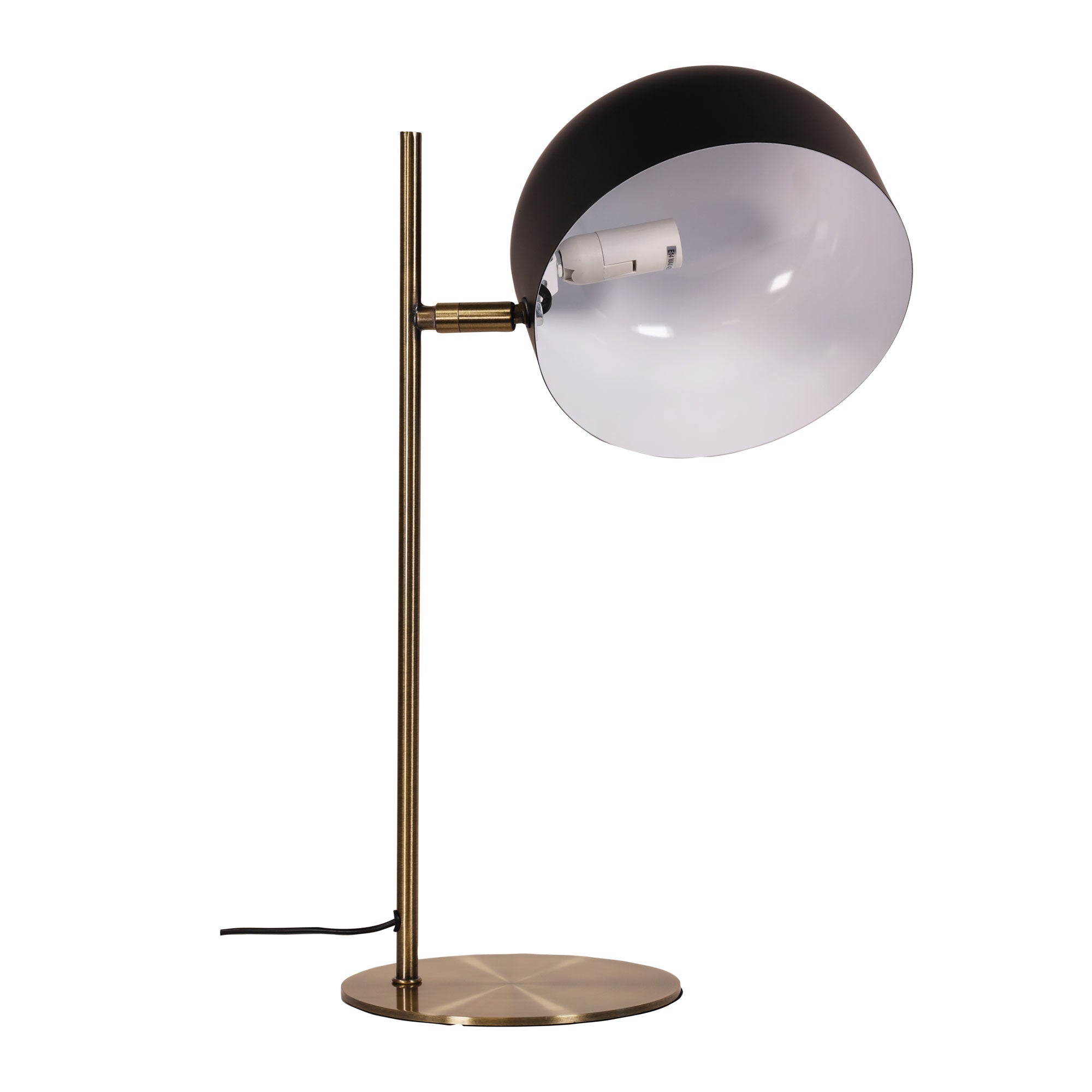 George Antique Brass & Matt Black Mid-Century Task Lamp