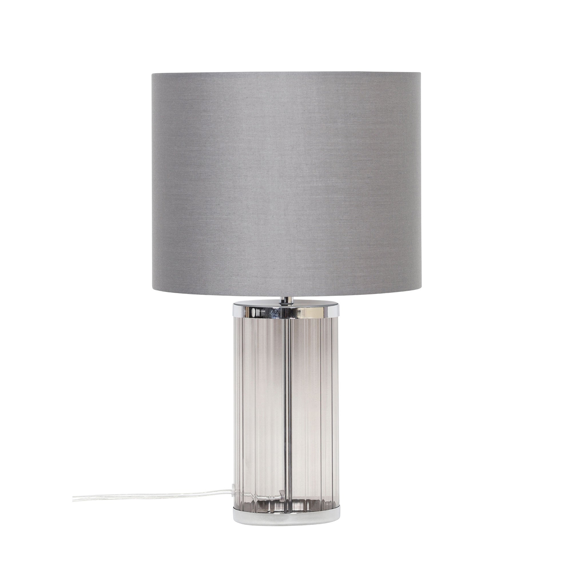 Nizio Grey Smoke Glass Table Lamp