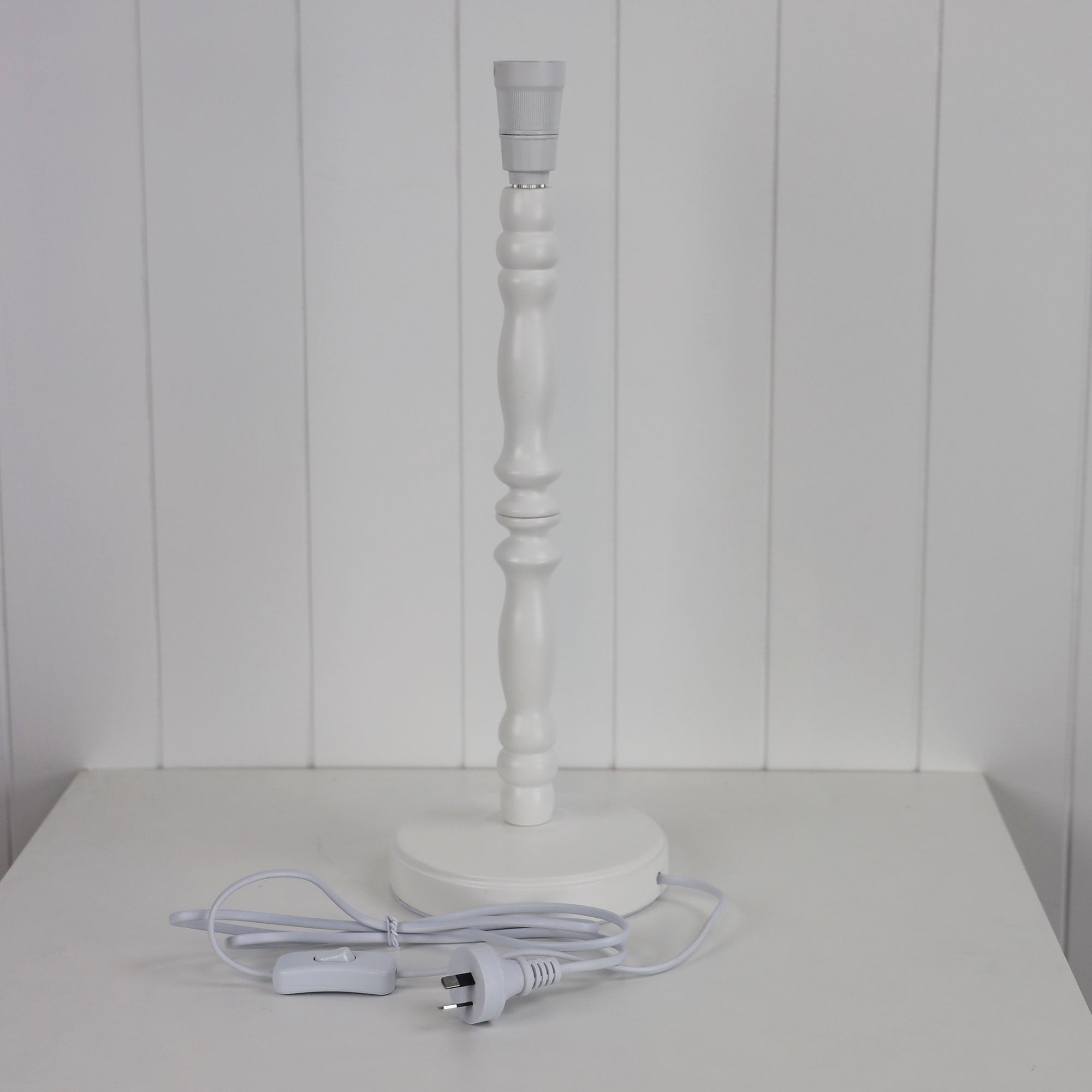Rosalie.46 White Painted Timber Table Lamp Base