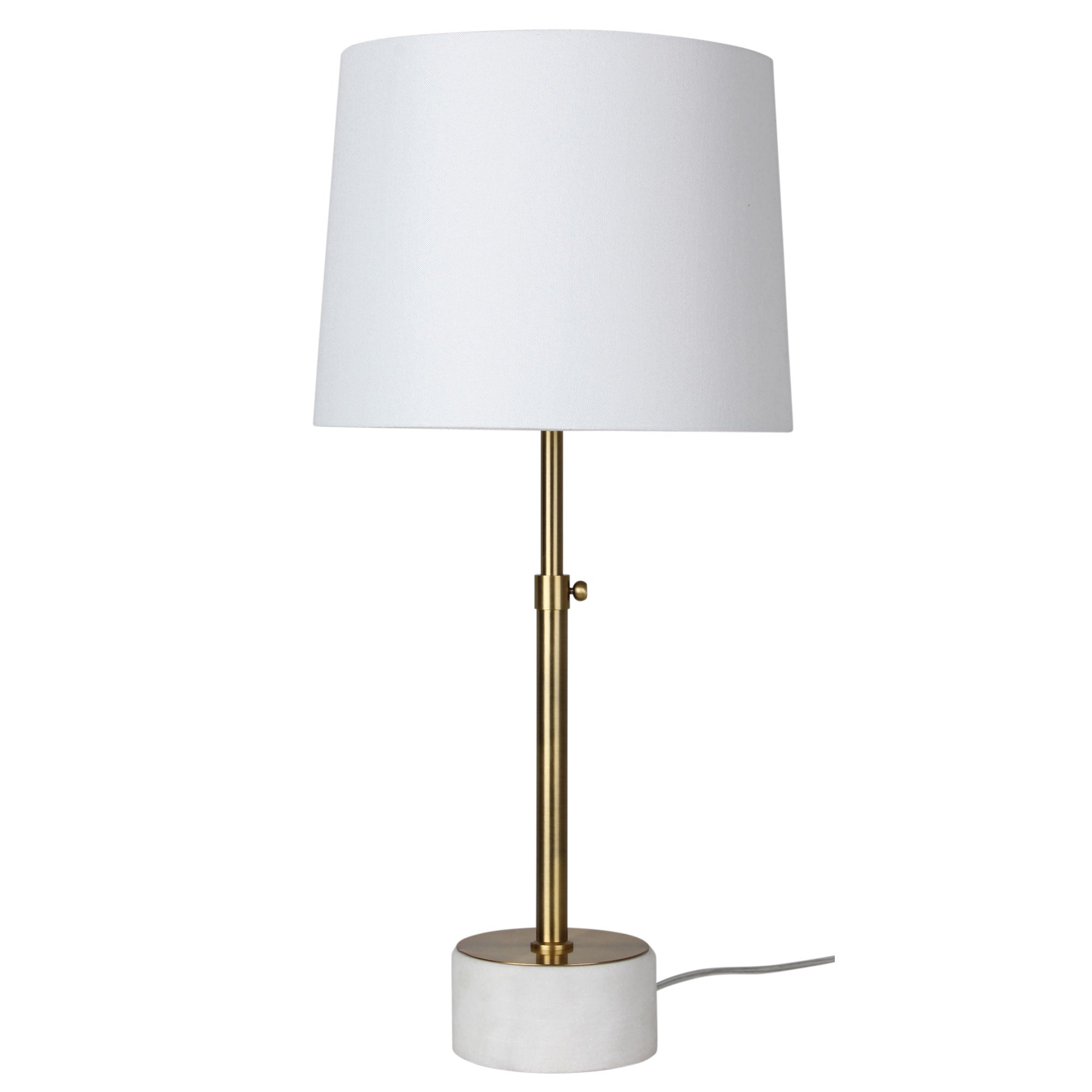 Umbria Height Adjustable Scandi Lamp In Antique Brass