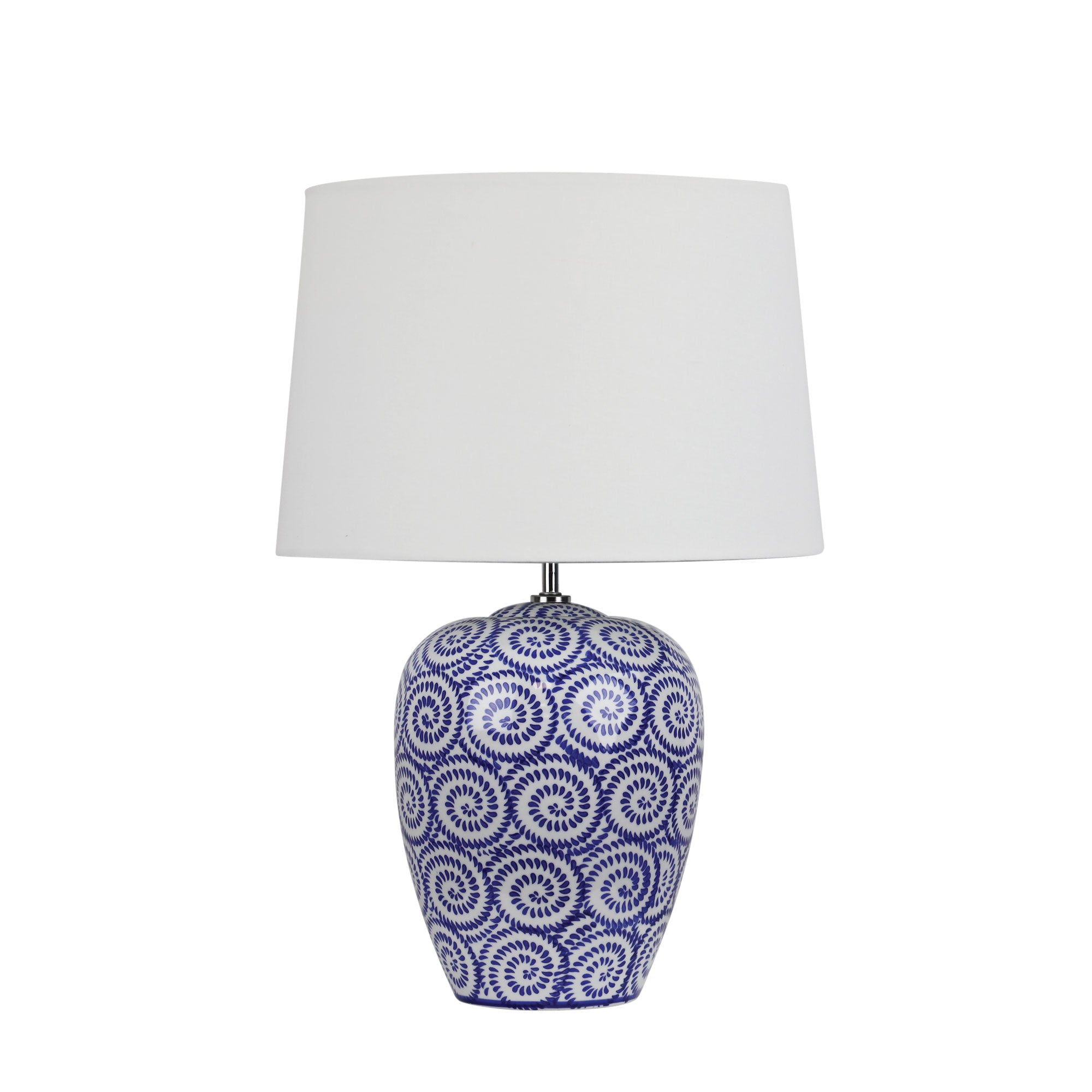 Pippi Ivory And Blue Ceramic Table Lamp