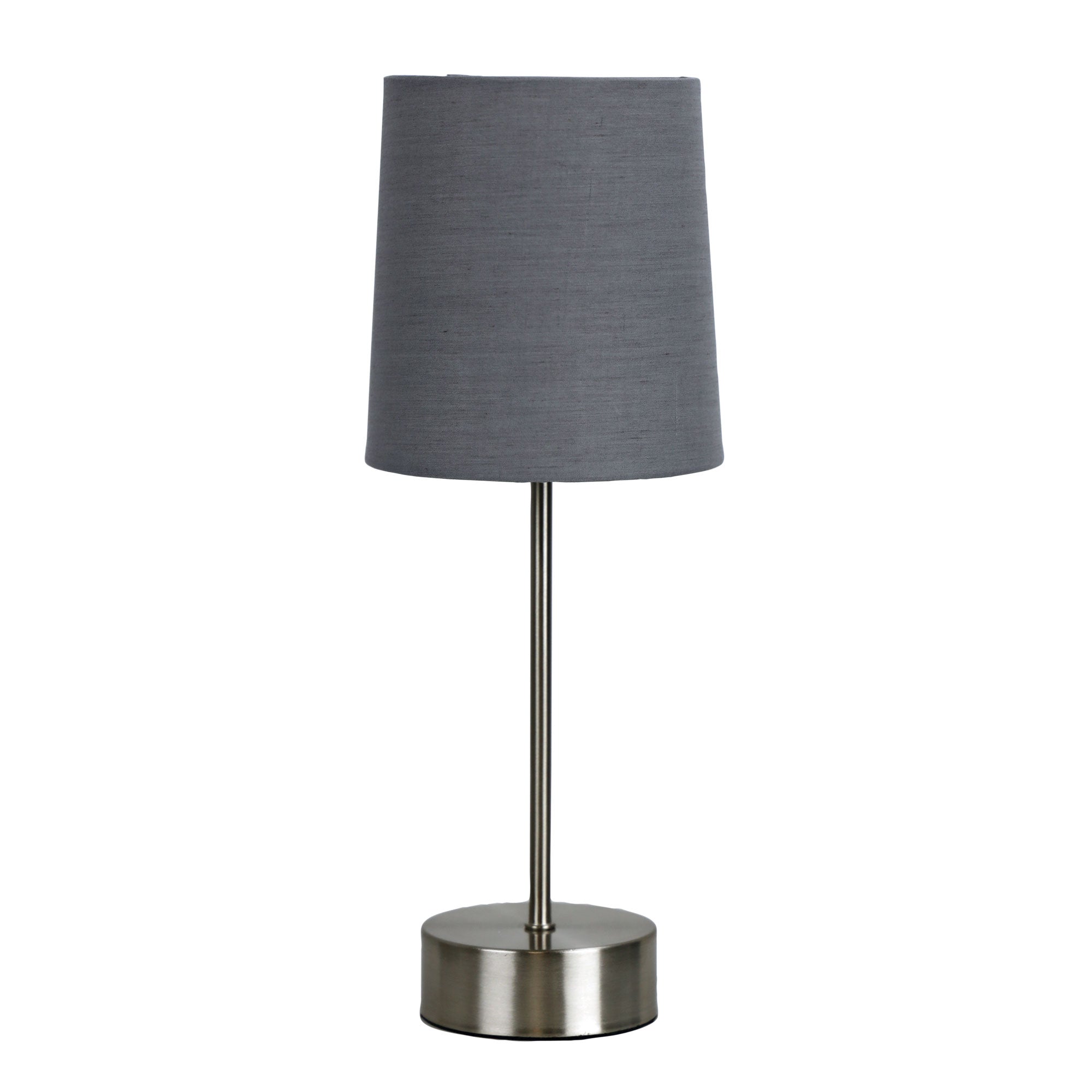 Lancet On-Off Touch Lamp Grey Shade
