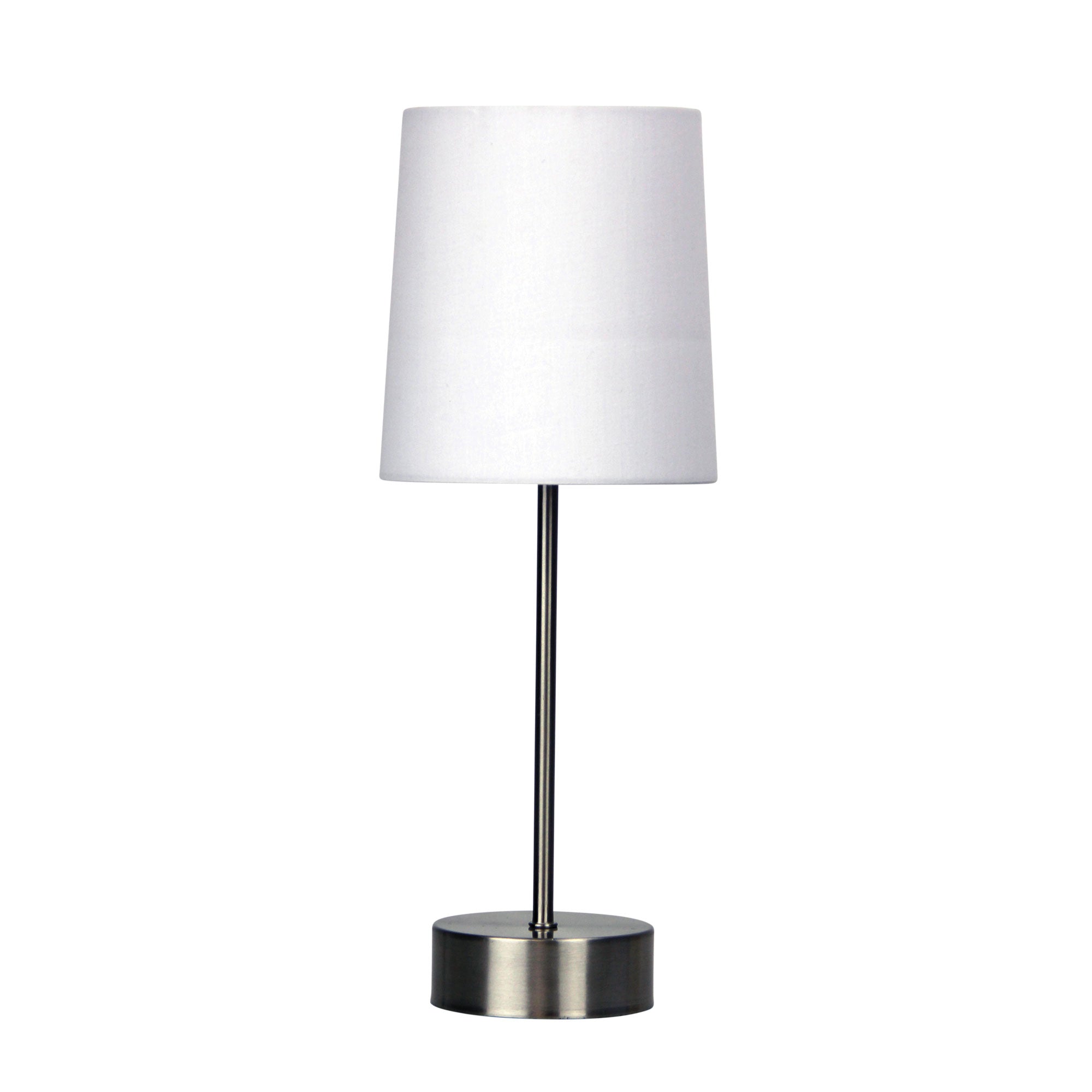 Lancet On-Off Touch Lamp White Shade