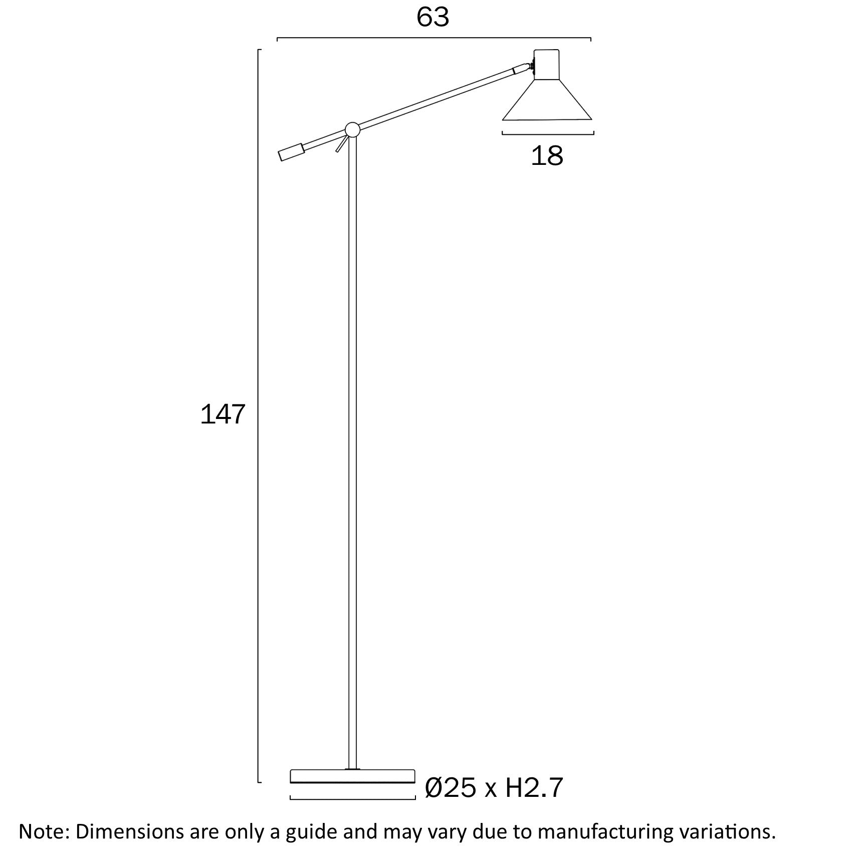 Olav Orange, Beige, Black or Green GU10 Floor Lamp