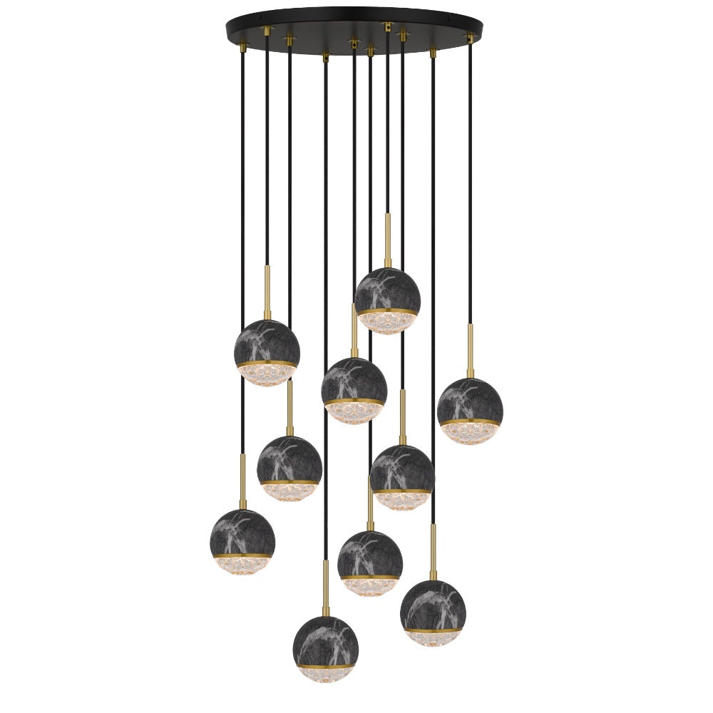 Oneta Black or White Marble Look 10 Light G9 Pendant