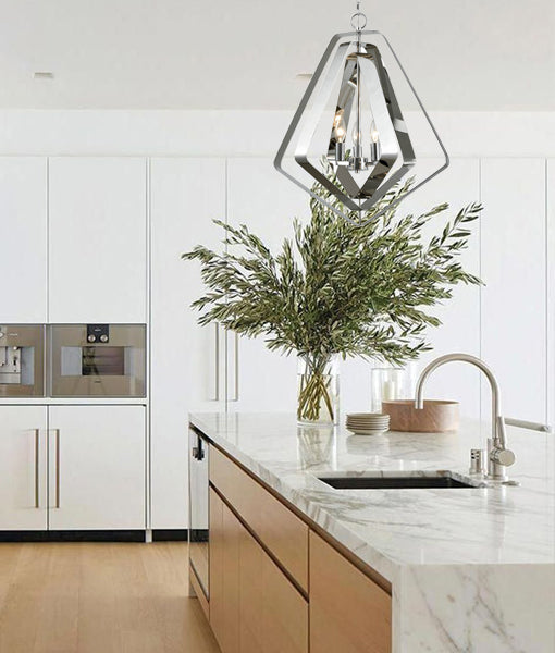 ORBITA: Bohemian Large Polished Nickel Hardware Pendant Light