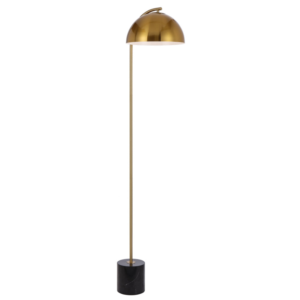 Ortez Bronze/White Terrazzo or Antique Gold with Black Terrazzo/White Marble or Black Marble Floor Lamp