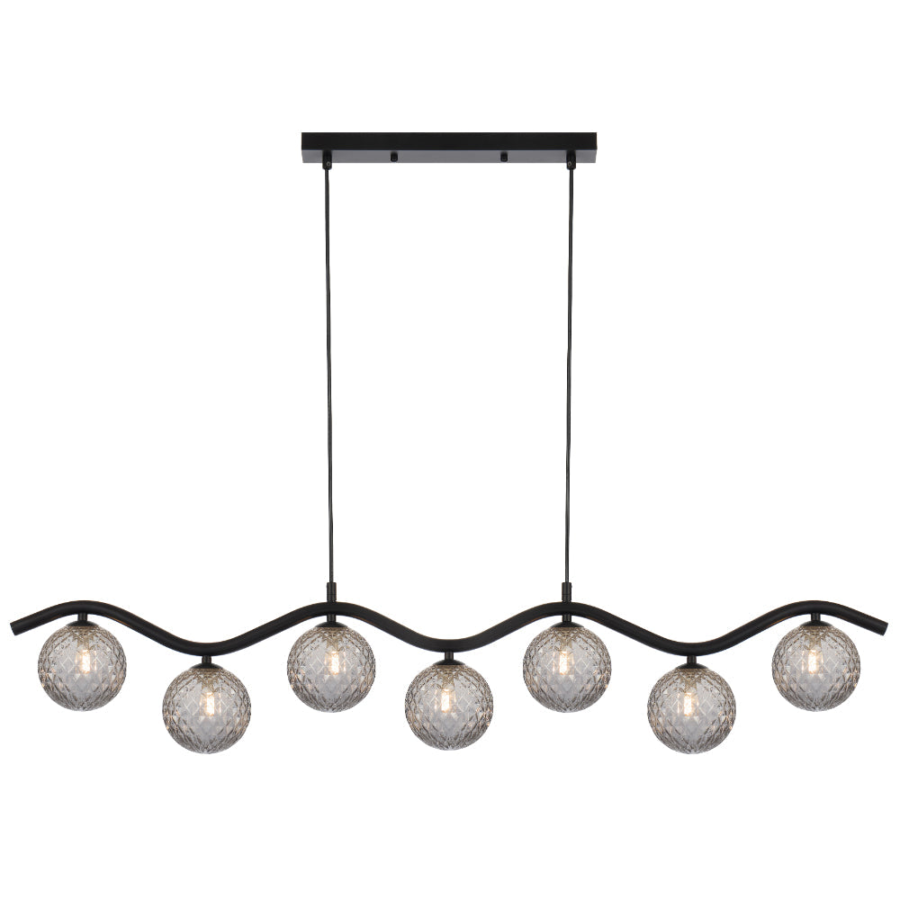 ORTON 7 LIGHT PENDANT BLACK
