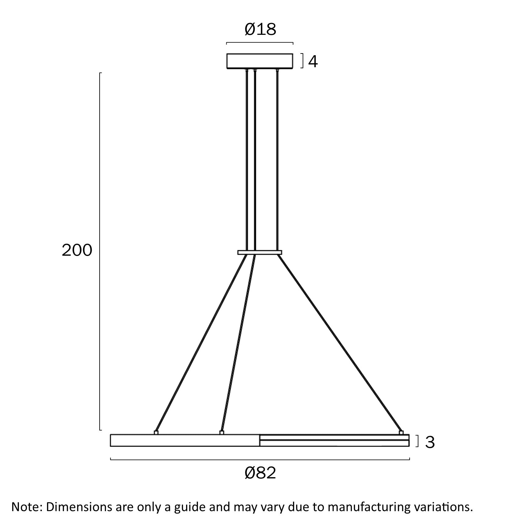 Ostrom Coffee Gold 42W 3000K 80cm Pendant Light