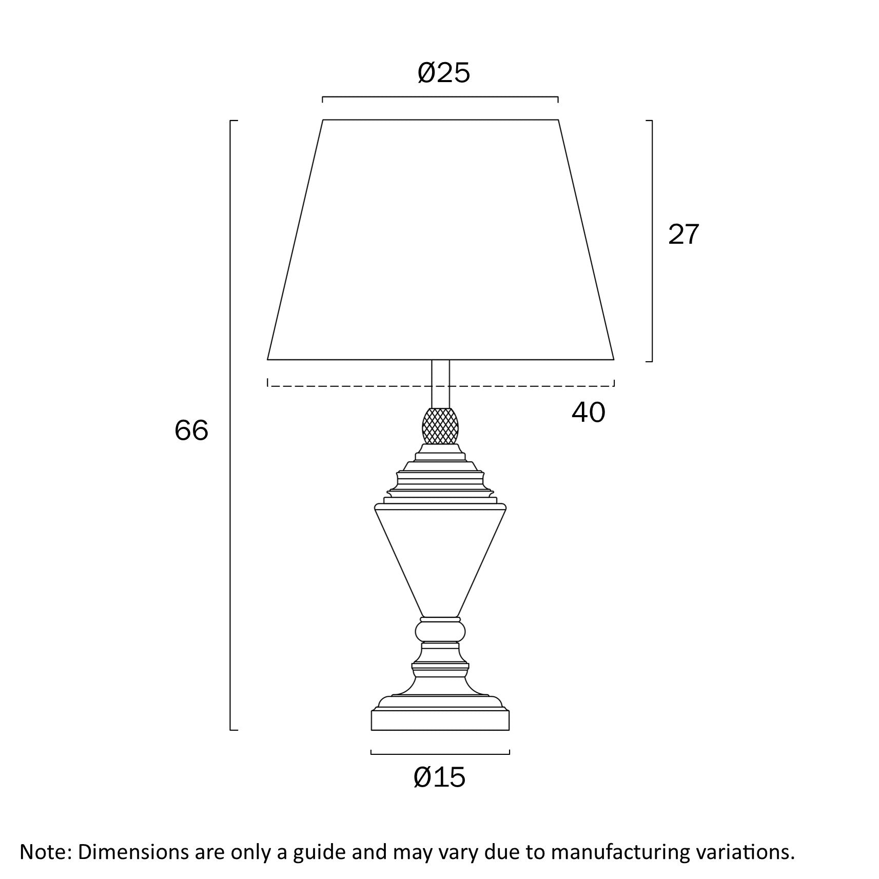 Oxford Antique Brass, Green & Clear Glass Table Lamp with Gold Shade