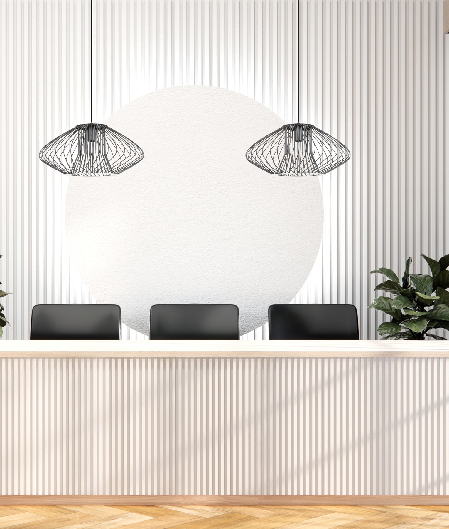Parrilla: Interior Oval Cage Iron Pendant Lights