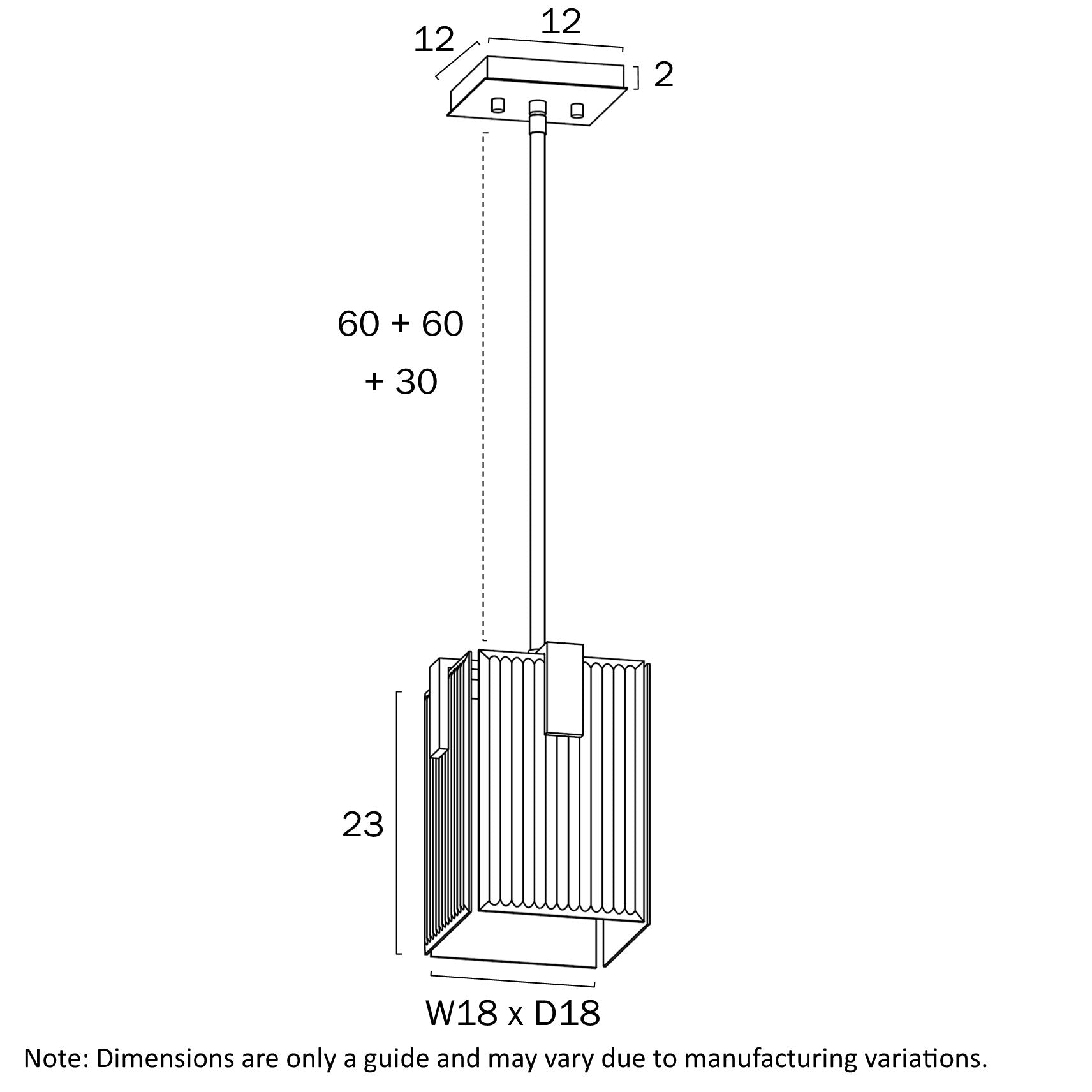Pelion Chrome or Antique Gold with Clear Ribbed Glass 1 Light Pendant