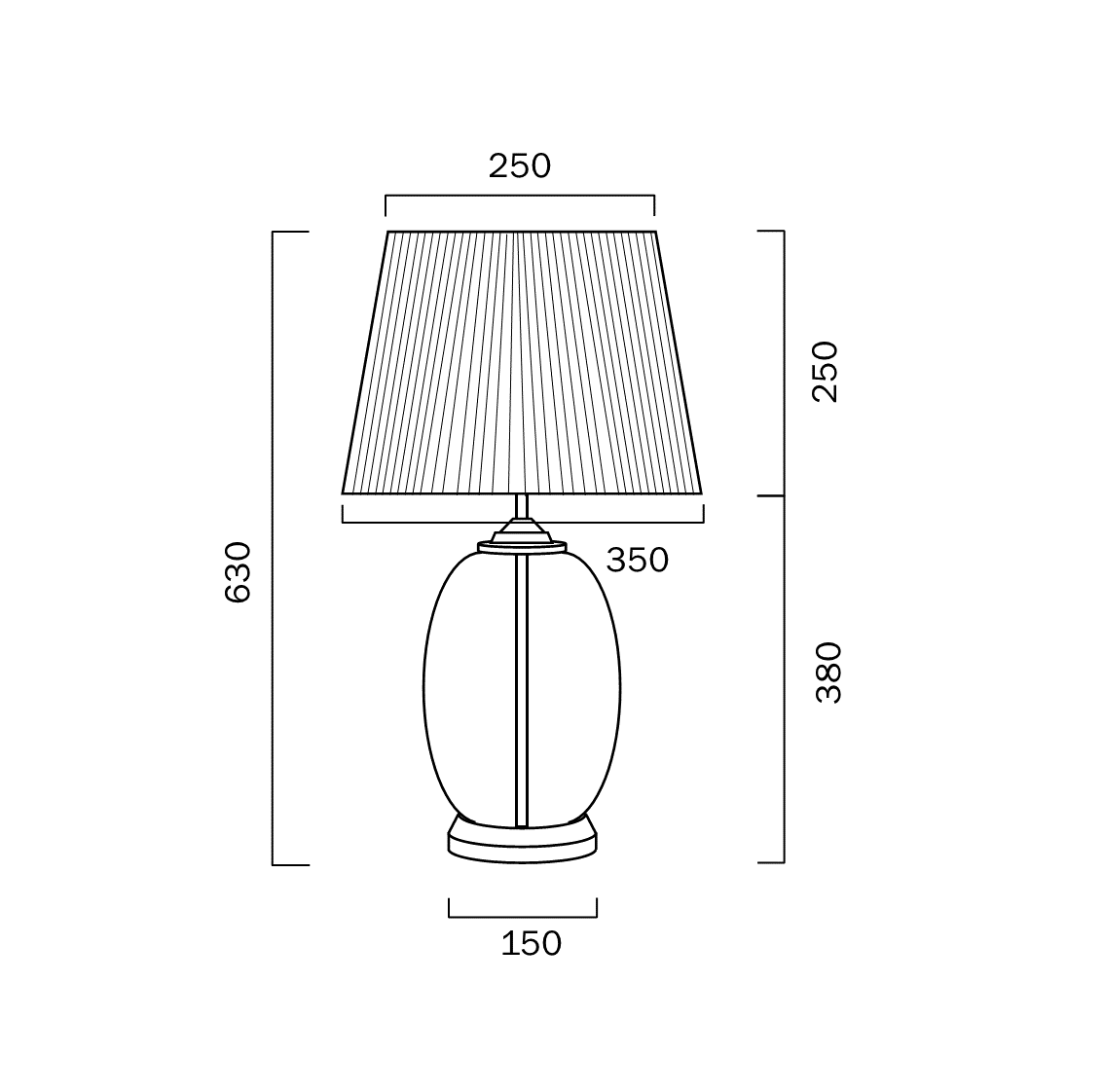 Perla Antique Gold & Clear Glass Table Lamp with White Shade