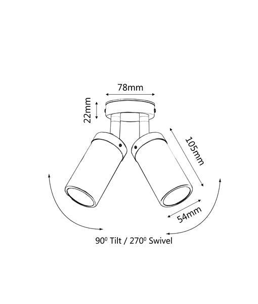 MR16 Exterior Wall Pillar Lights (Light Weight Copper) IP54