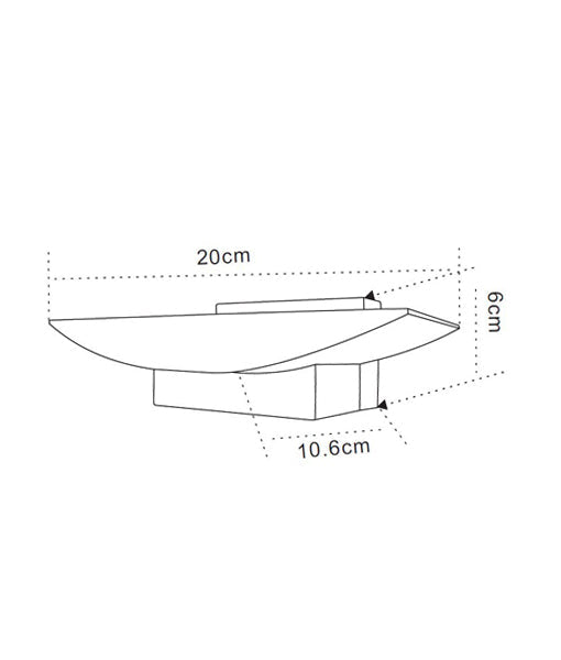 PHOENIX: City Series LED Interior Curved Up Light Wall Light