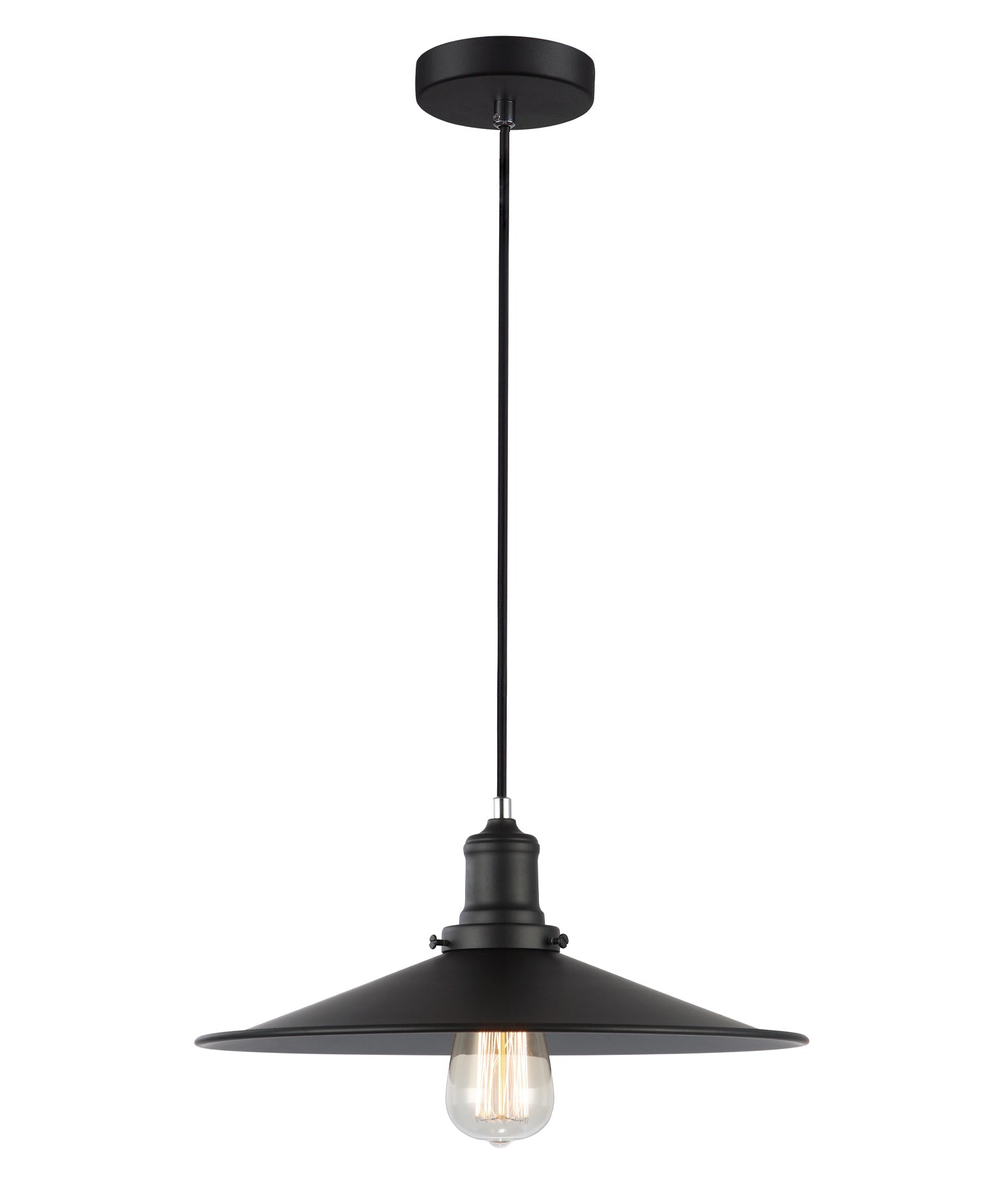 PIATTO: Industrial Black Coolie Pendant Lights