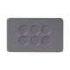 Pixie Ambience Face Plate 6 Gang Semi Gloss Grey