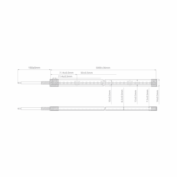 Pleo-14.4 Neon Side View 24V IP67 CRI90 20M