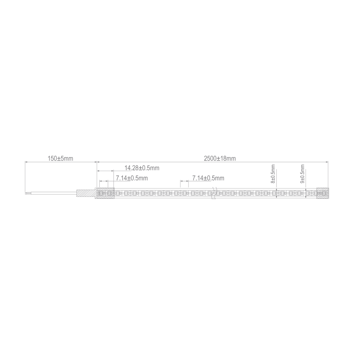 Pleo-9.6W Neon Side 24V IP67 CRI90 1M