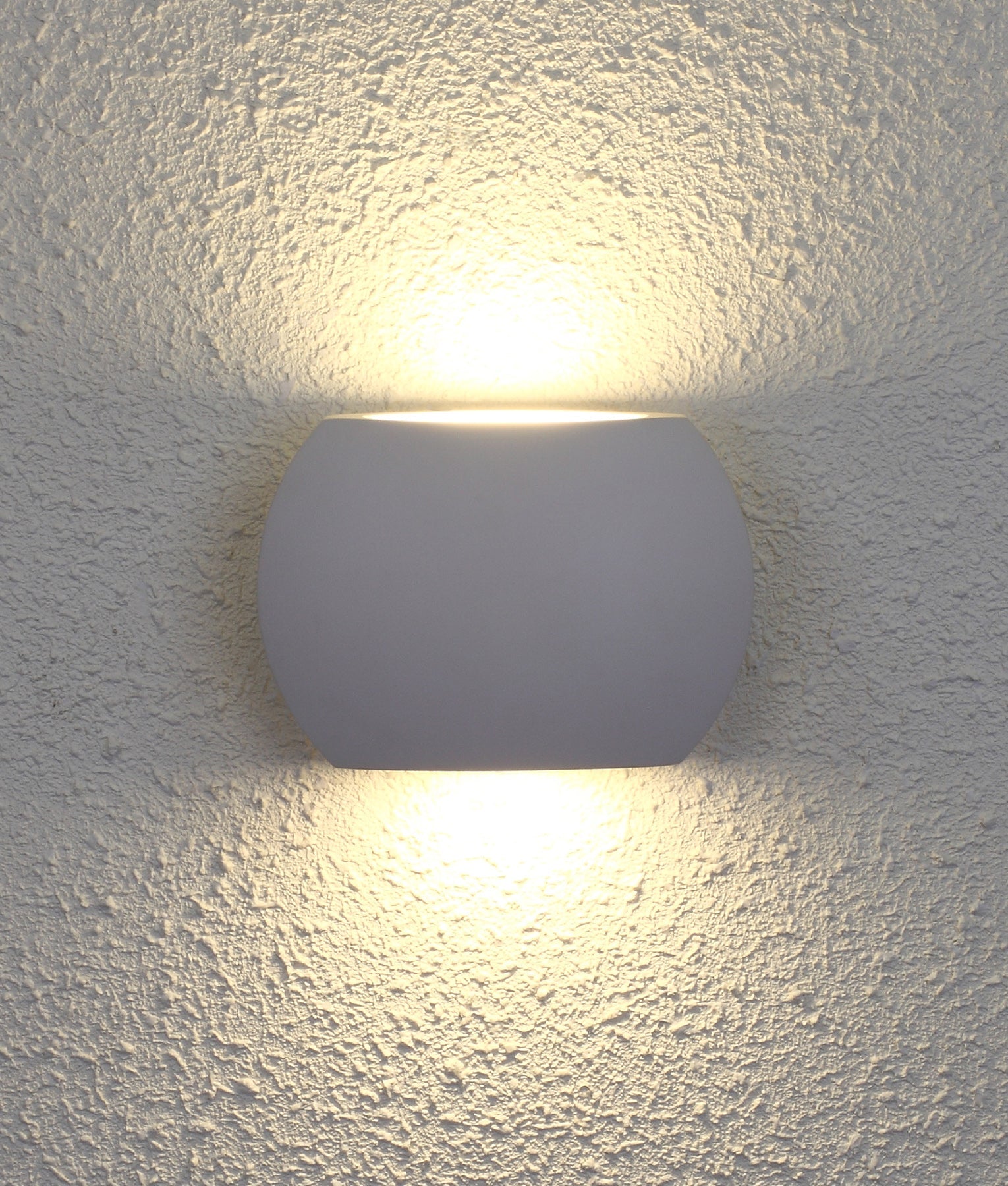 REMO: Surface Mounted LED Exterior Curved Up/Down Wall Lights IP54