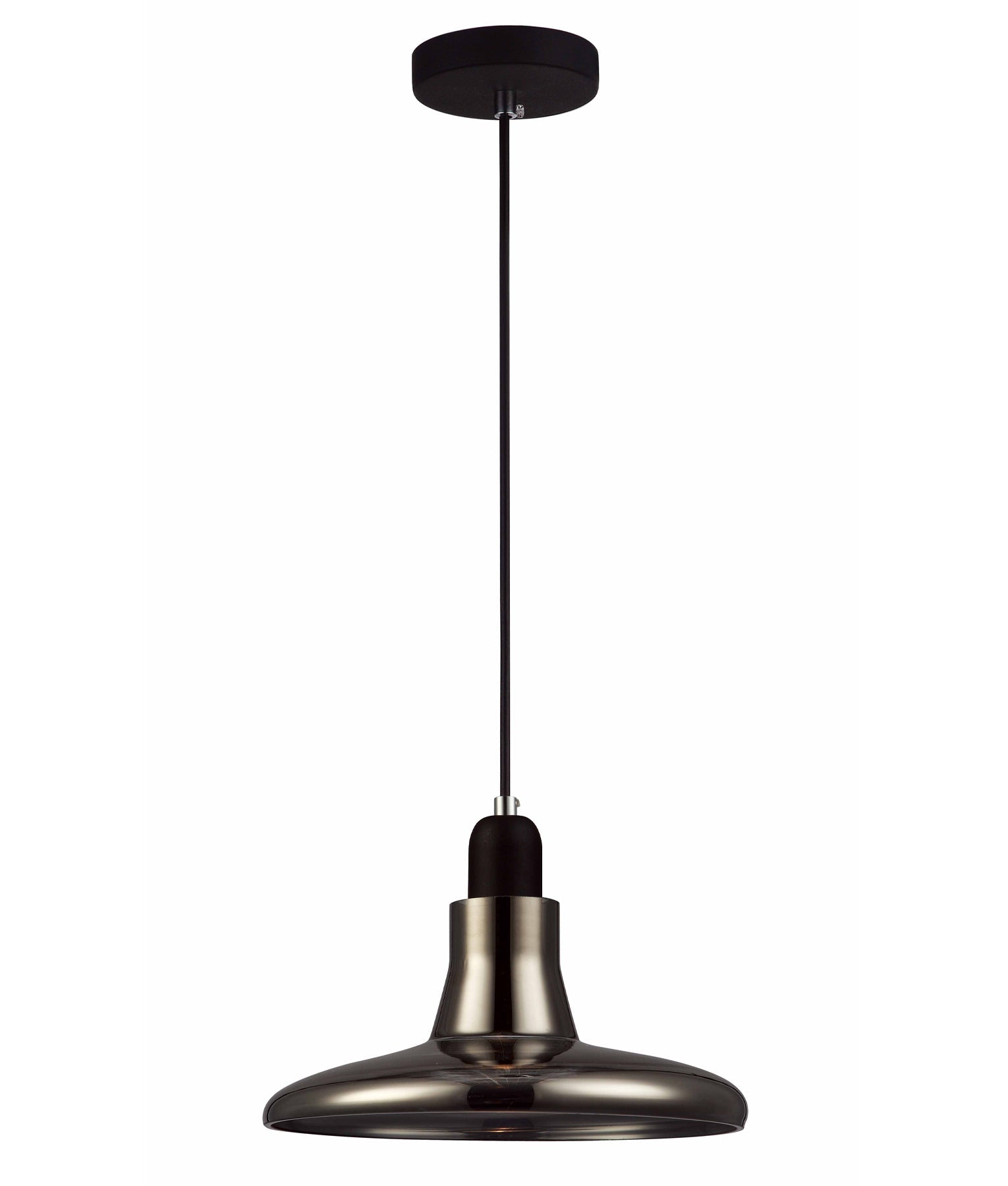 RIVERINA: GU10 Smokey Black Martini Glass Pendant Light