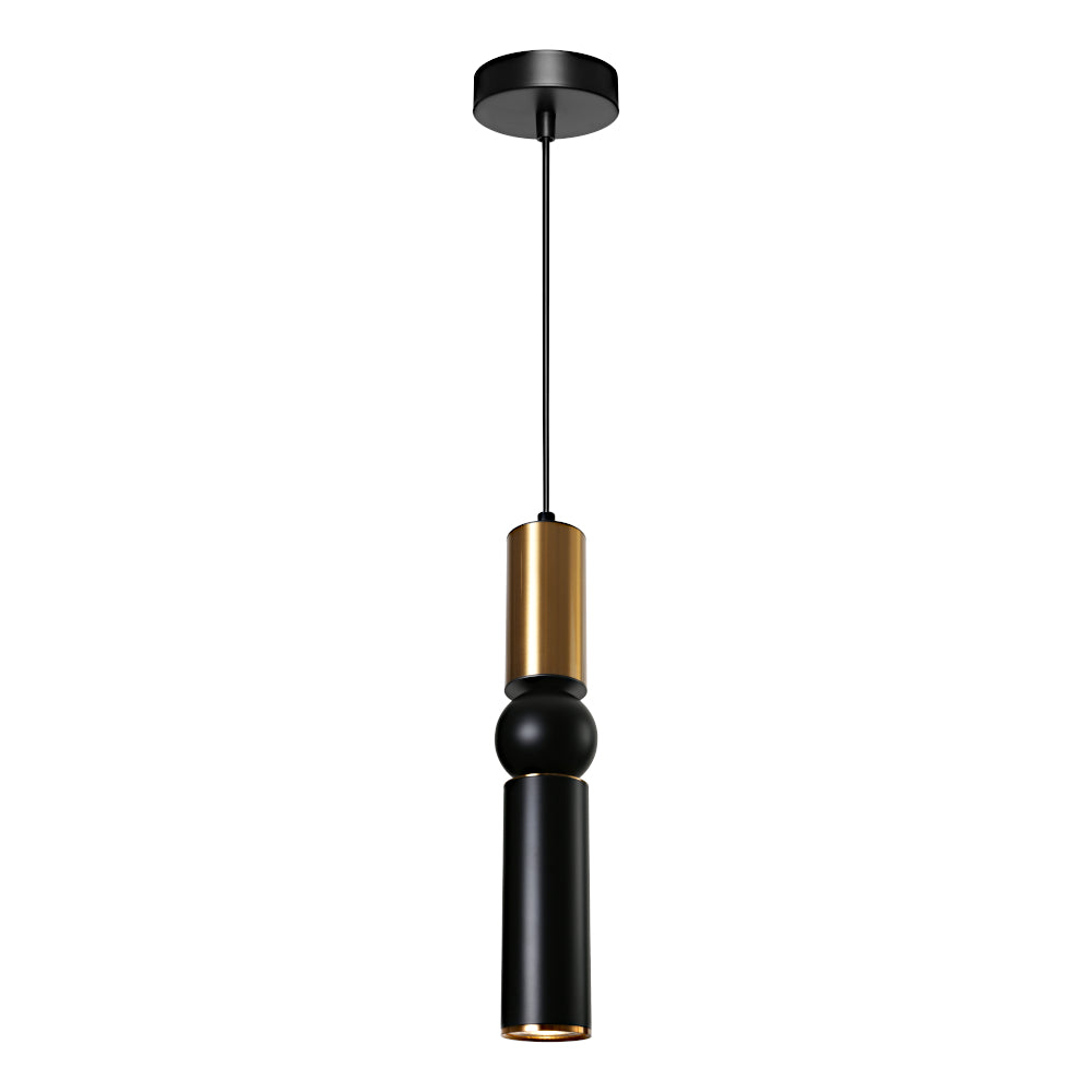 Rolo 1 Light Pendant Black/Gold
