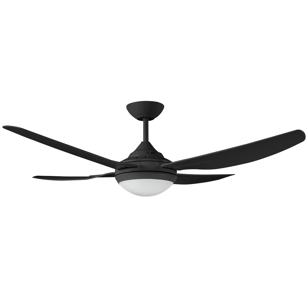 ROYALE II - 52"/1320mm ABS 4 Blade Ceiling Fan with 18w LED Light - Black - Indoor/Covered Outdoor