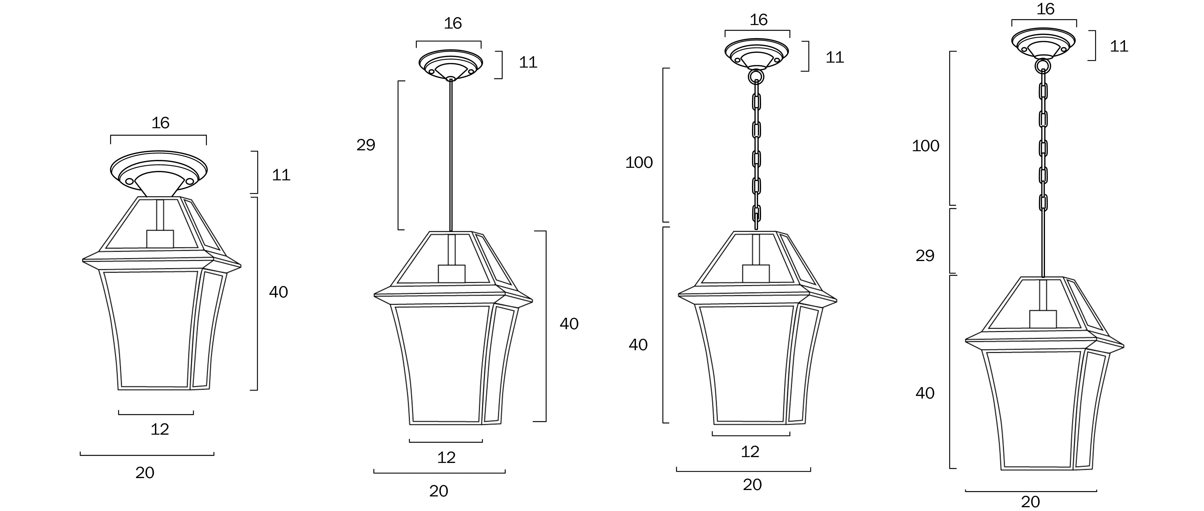 Rye 20 Brass or Black 1 Light IP43 Pendant
