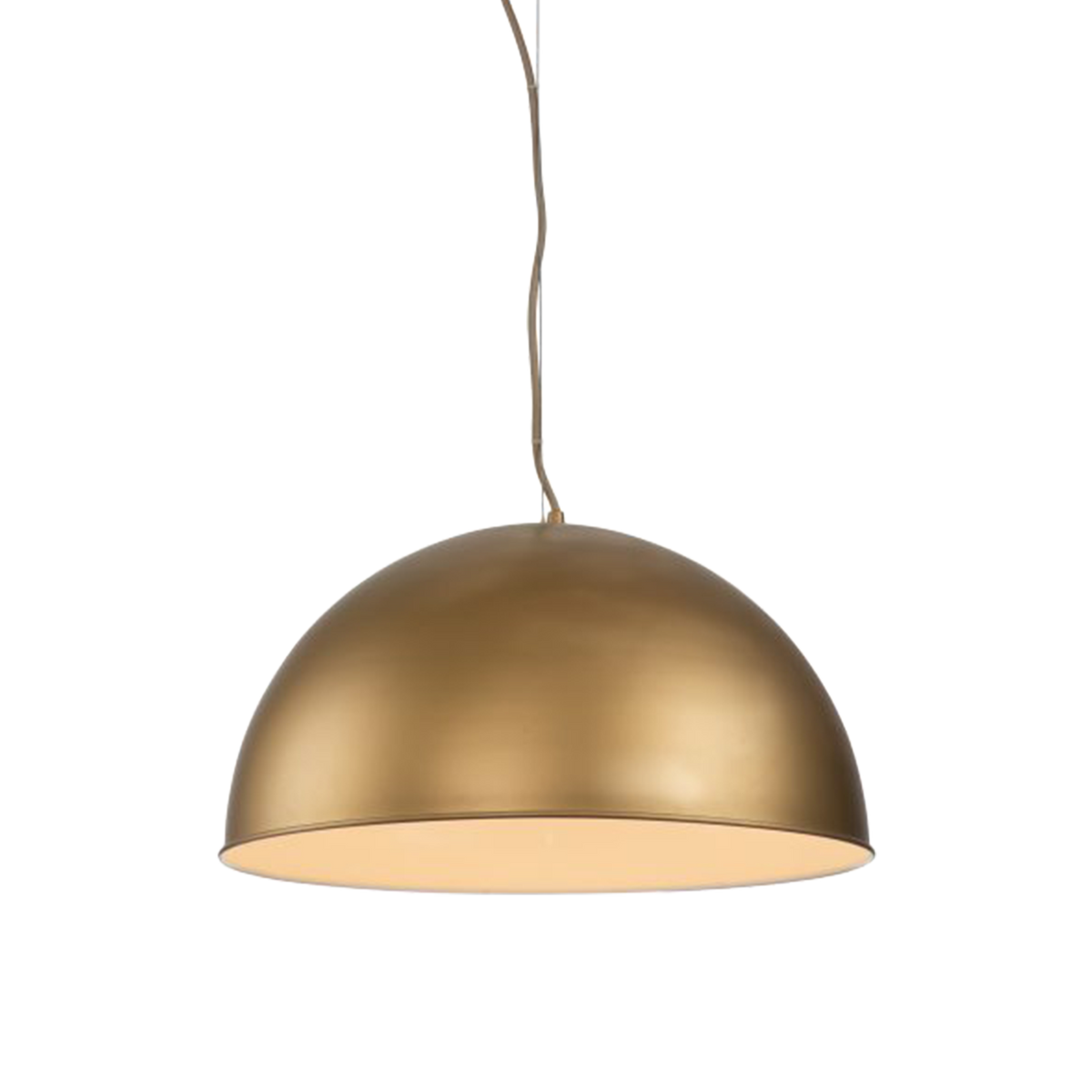 Rowen 1 Light 50cm E27 Dome Pendant Silky Gold