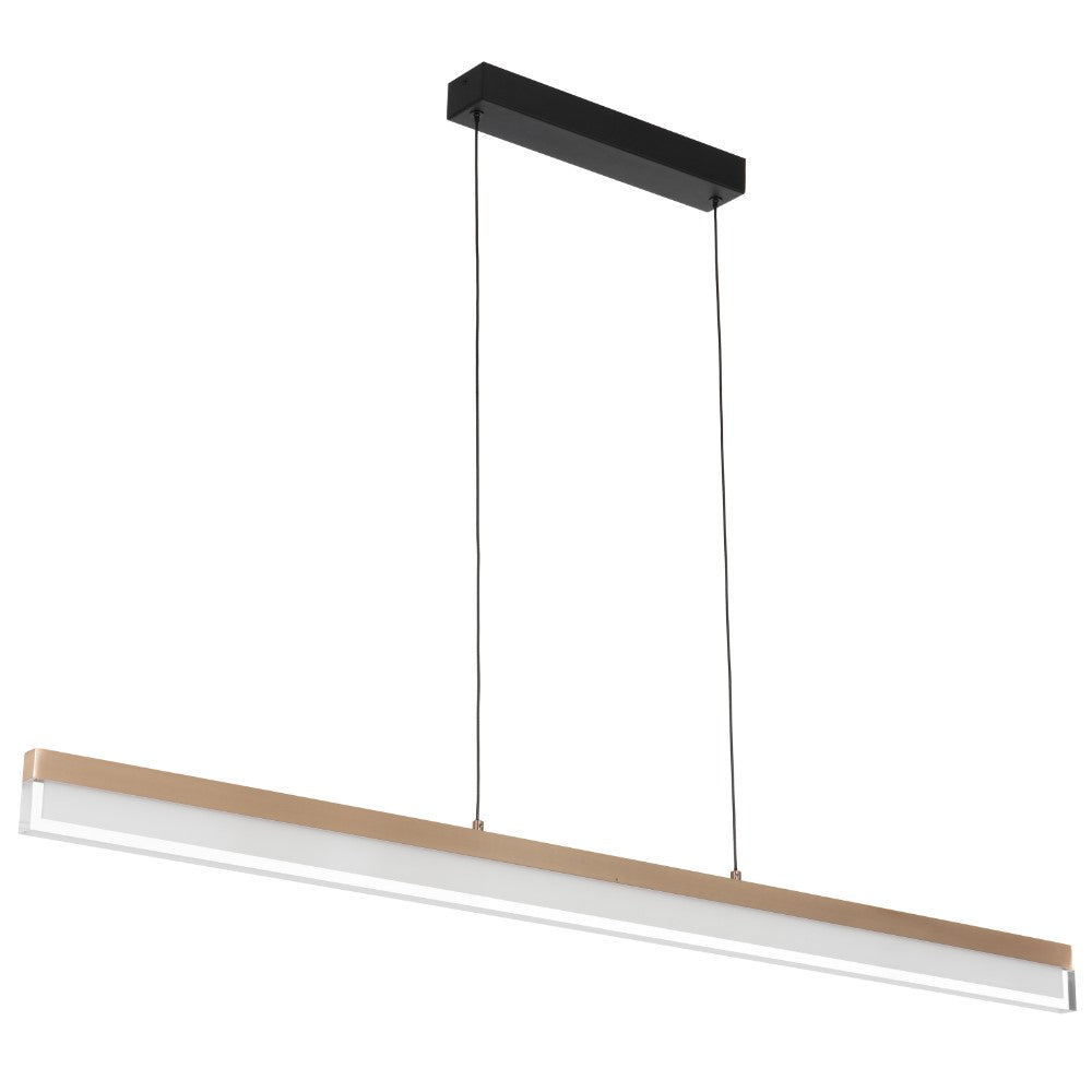 Salas Pearl Grey, Coffee Gold or Brass 30W 3000K LED Linear Pendant