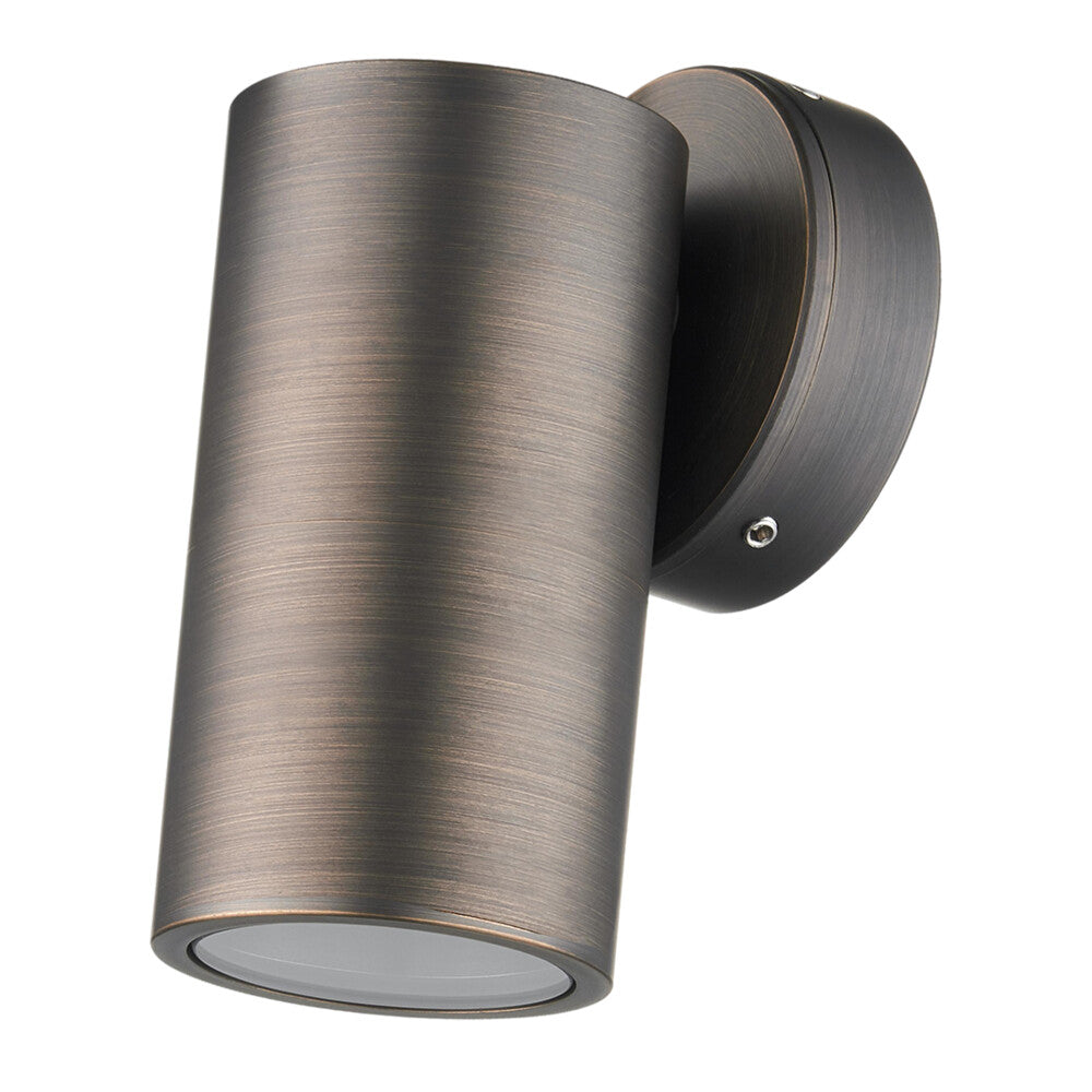Bondi DZINE LED Wall Light IP65 Antique Brass 4W 3/4/6K GU10 Lamp