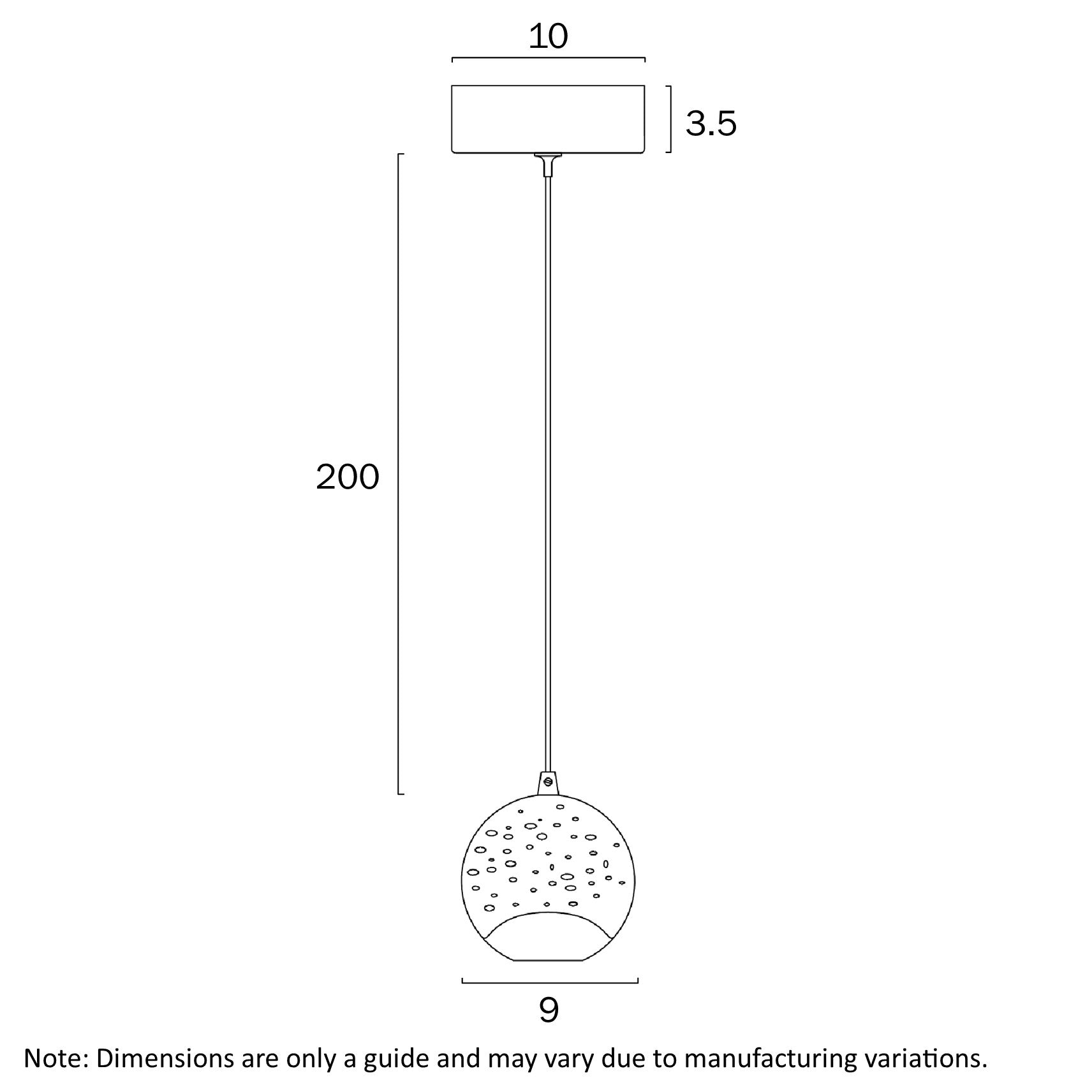 Segovia Gold or Chrome 5W 3000K 1 Light Pendant