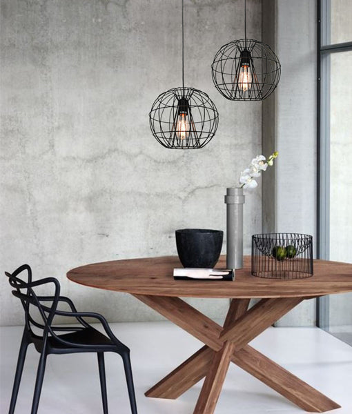 SENTINEL: Modern Minimalist Round Cage Pendant Lights