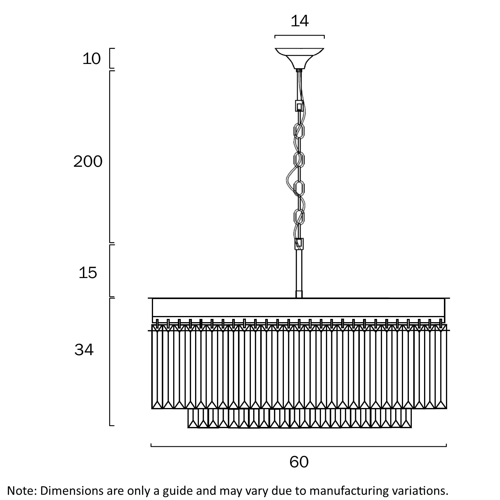 Serene Blackened Bronze & Crystal 9 Light Pendant