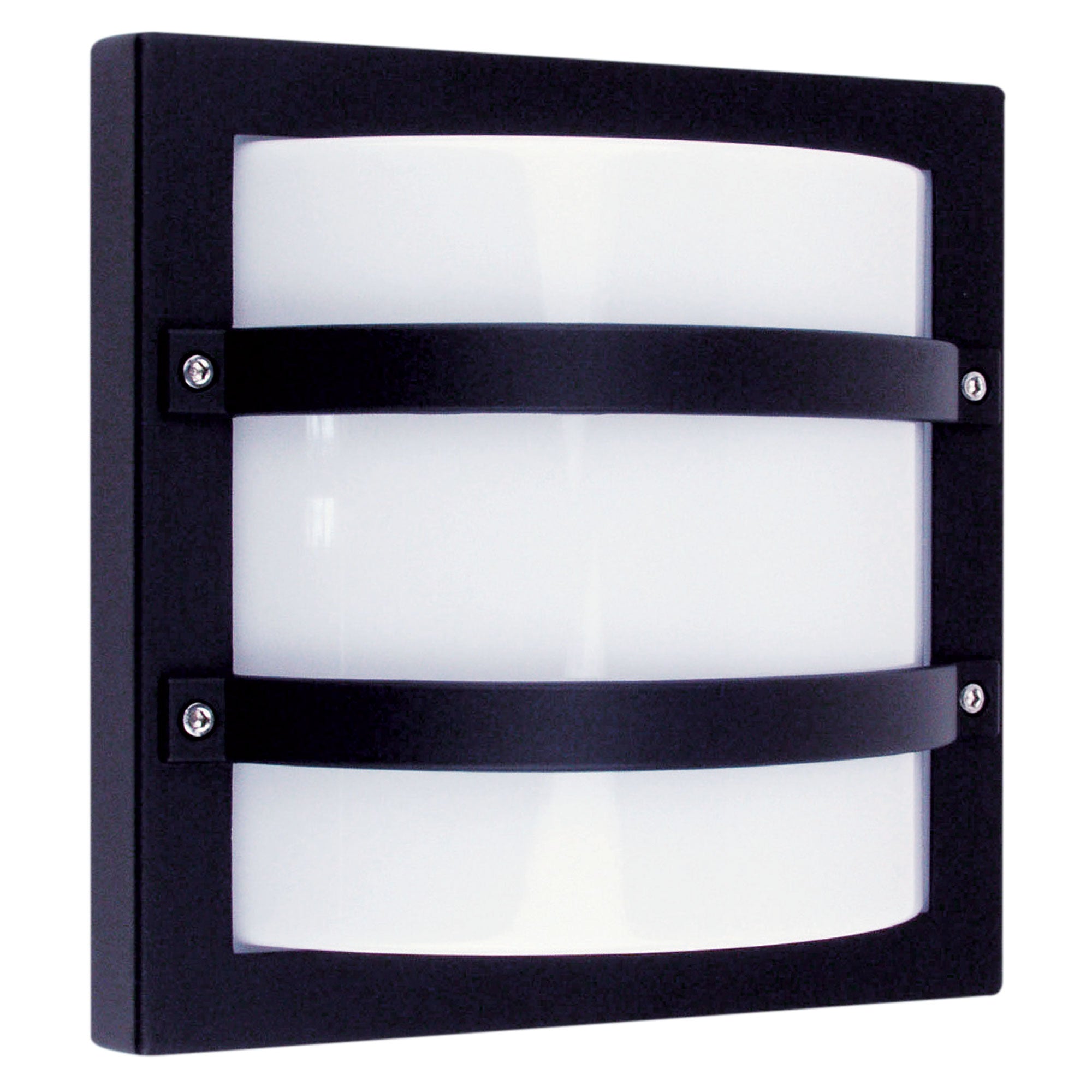 Largo Black IP65 Premium Outdoor Bulkhead 24X24cm